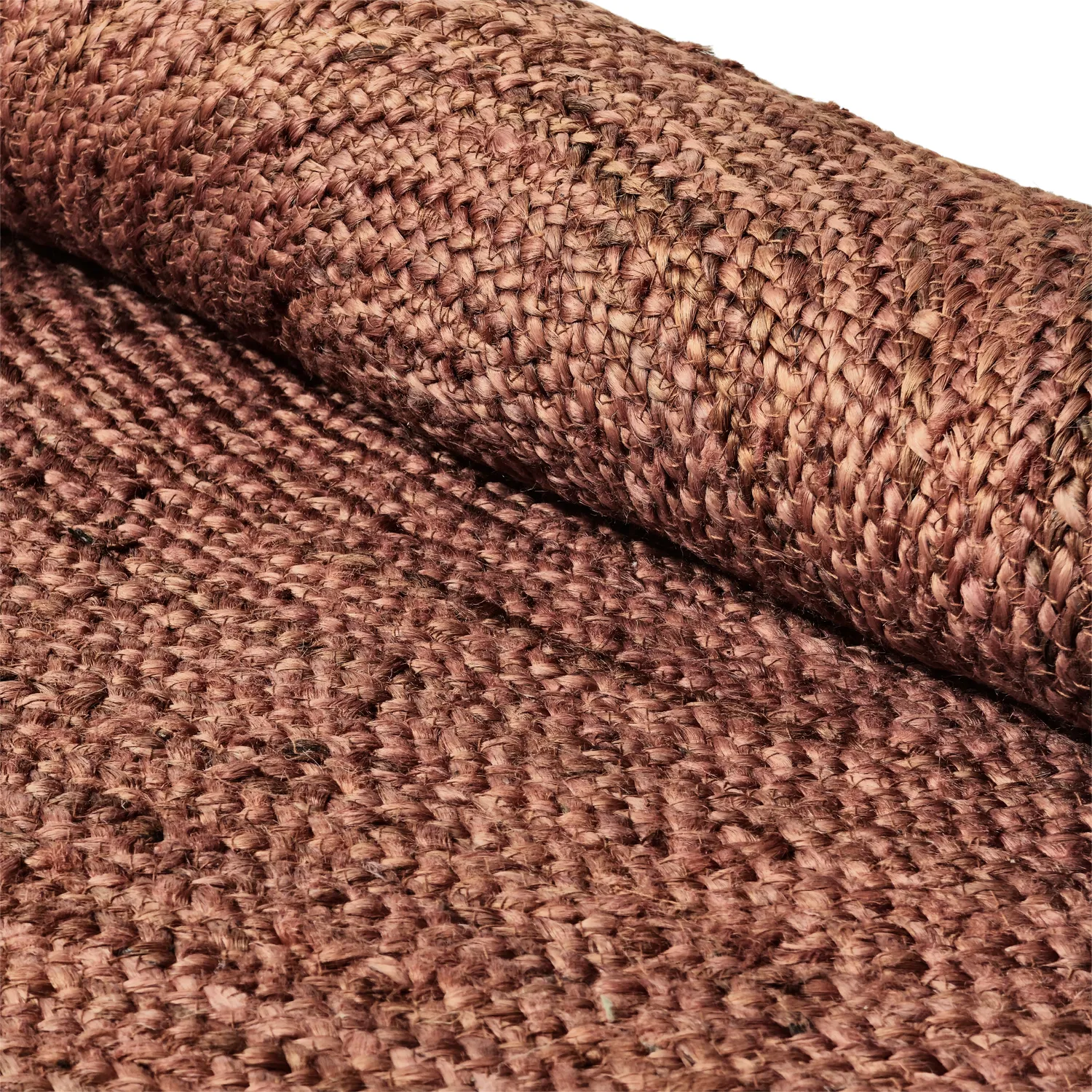 Kruhový jutový koberec - Amasia (gaštanový)