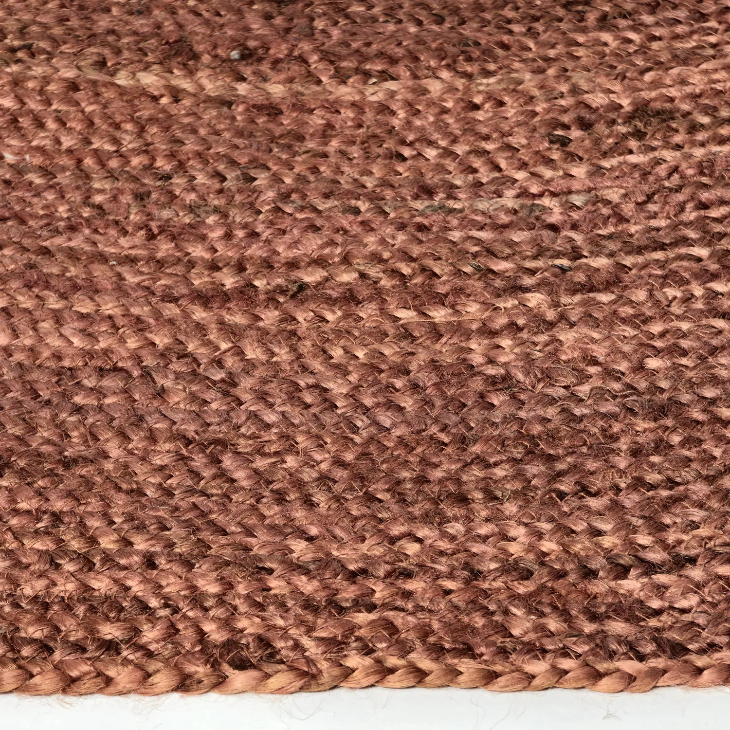 Kruhový jutový koberec - Amasia (gaštanový)