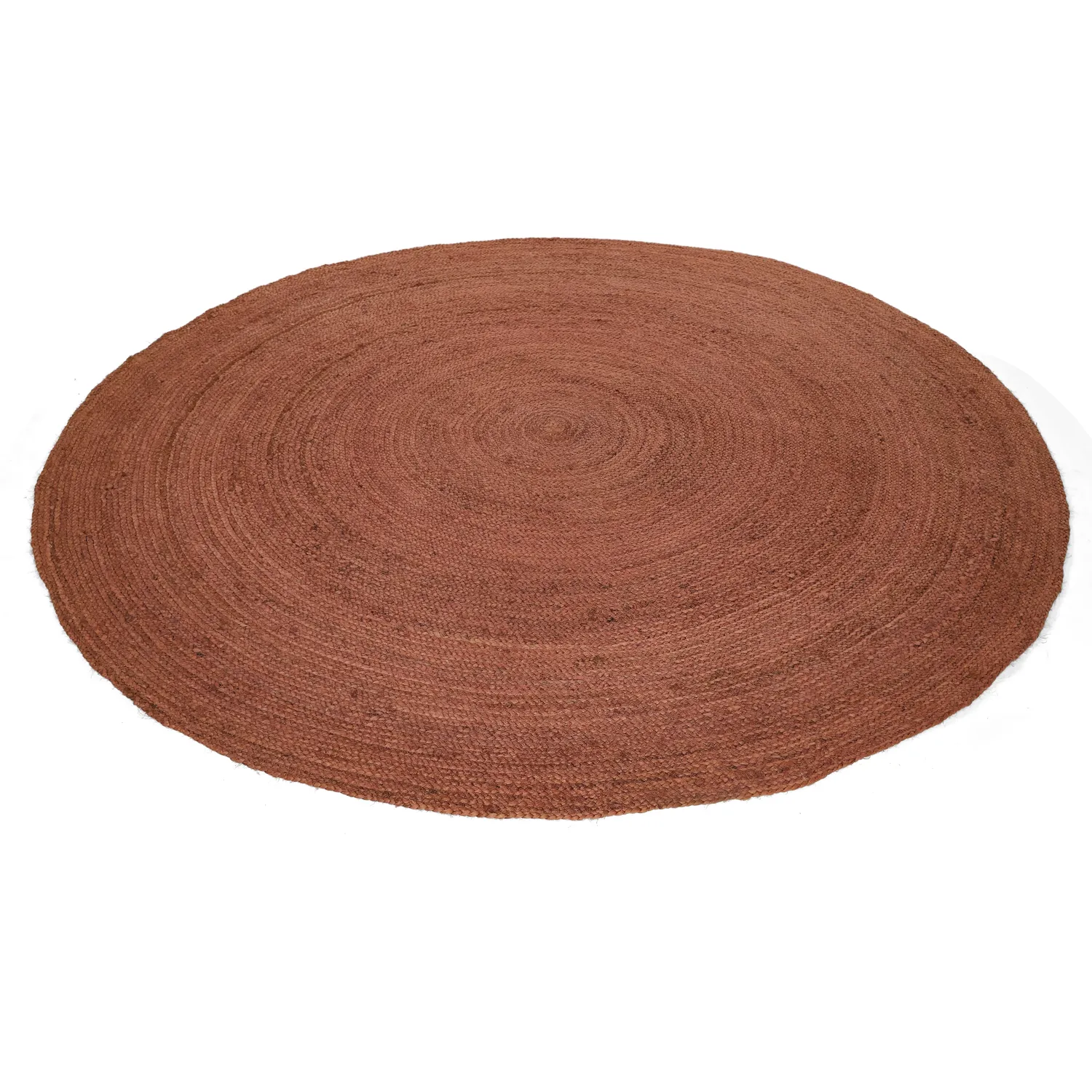 Kruhový jutový koberec - Amasia (gaštanový)