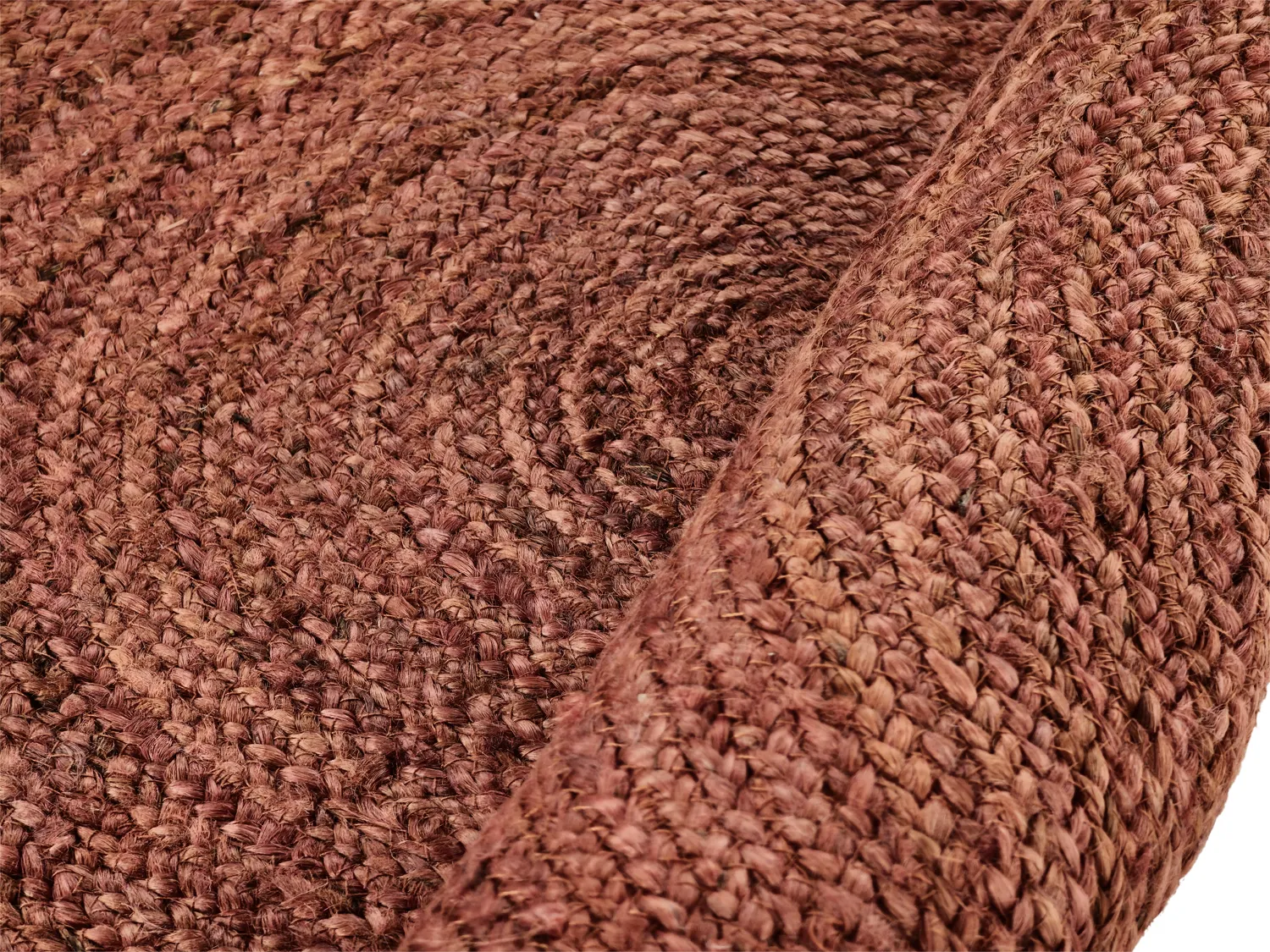 Kruhový jutový koberec - Amasia (gaštanový)