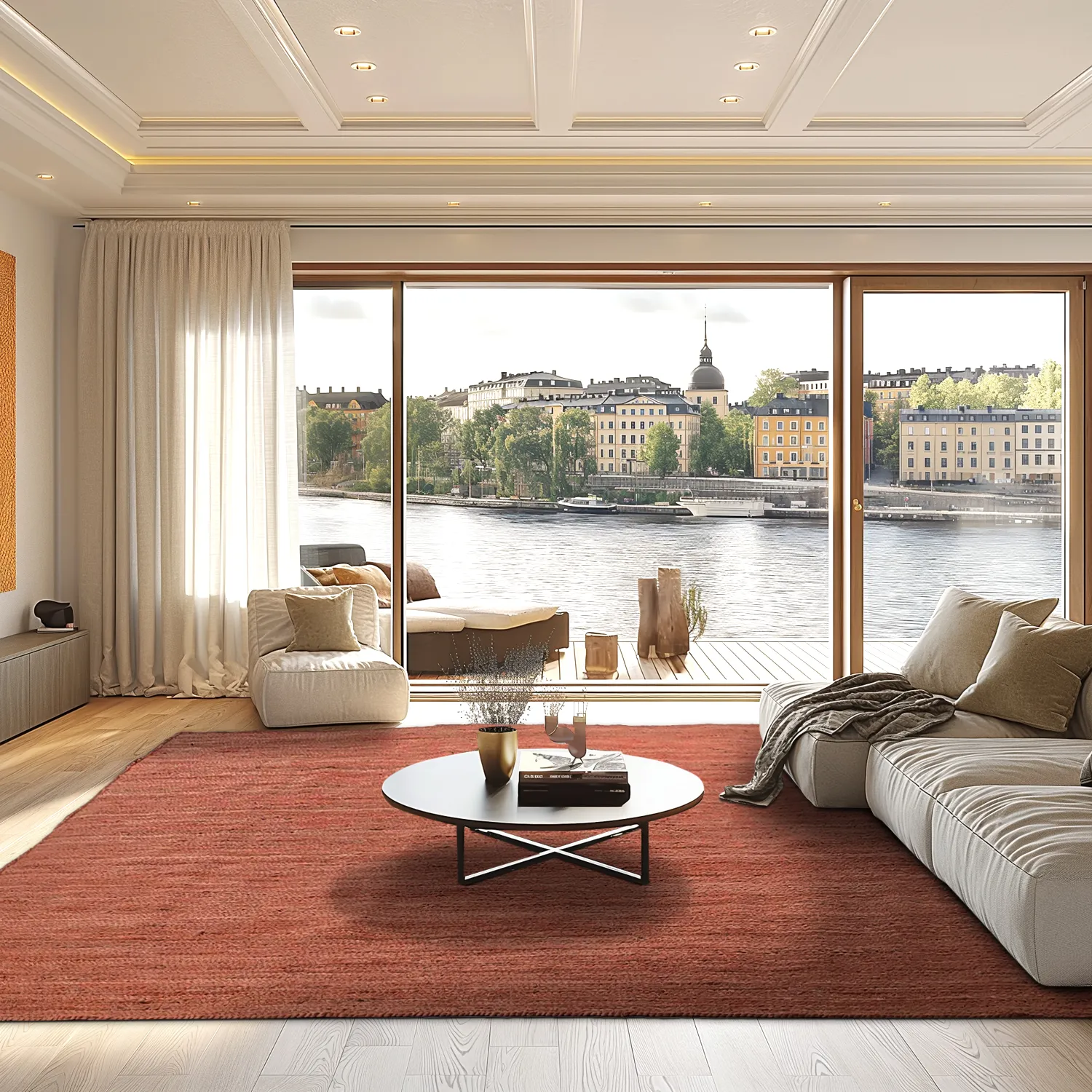 Jutový koberec - Amasia (gaštanový)