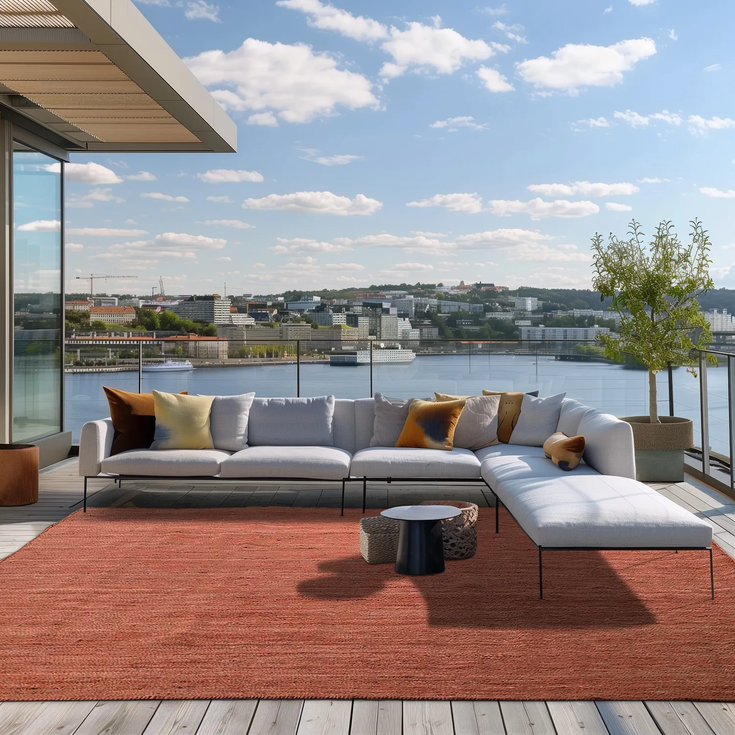 Jutový koberec - Amasia (gaštanový)