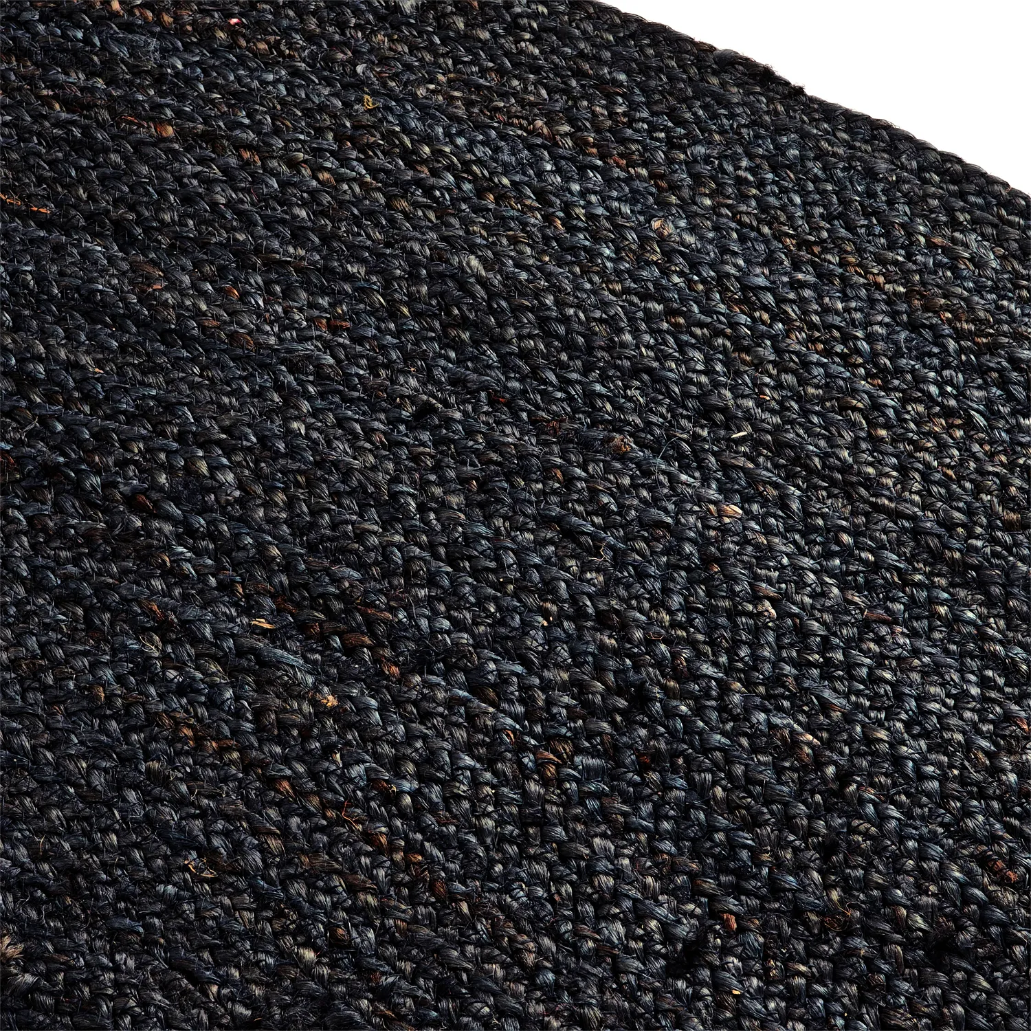 Kruhový jutový koberec - Amasia (tmavomodrý)