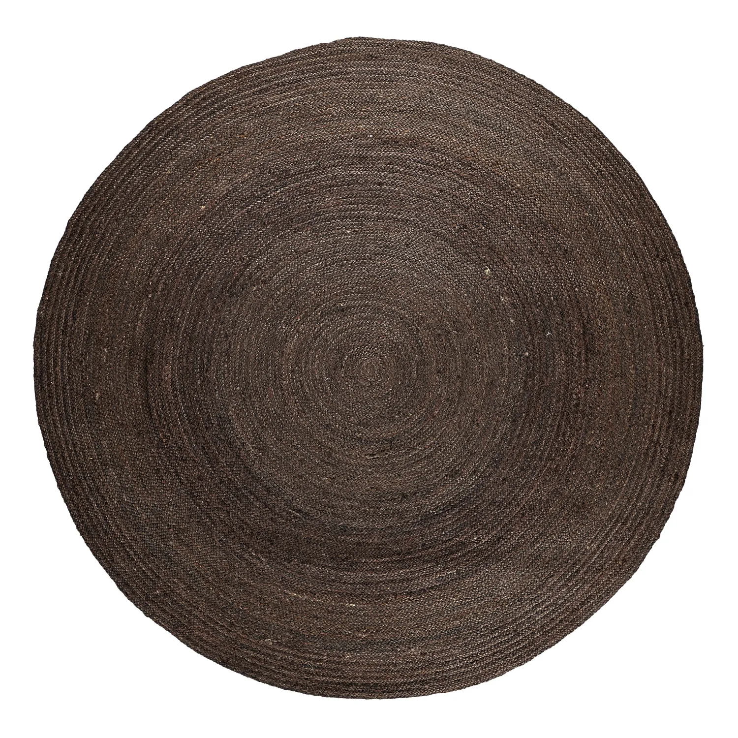 Kruhový jutový koberec - Amasia (tmavošedý)