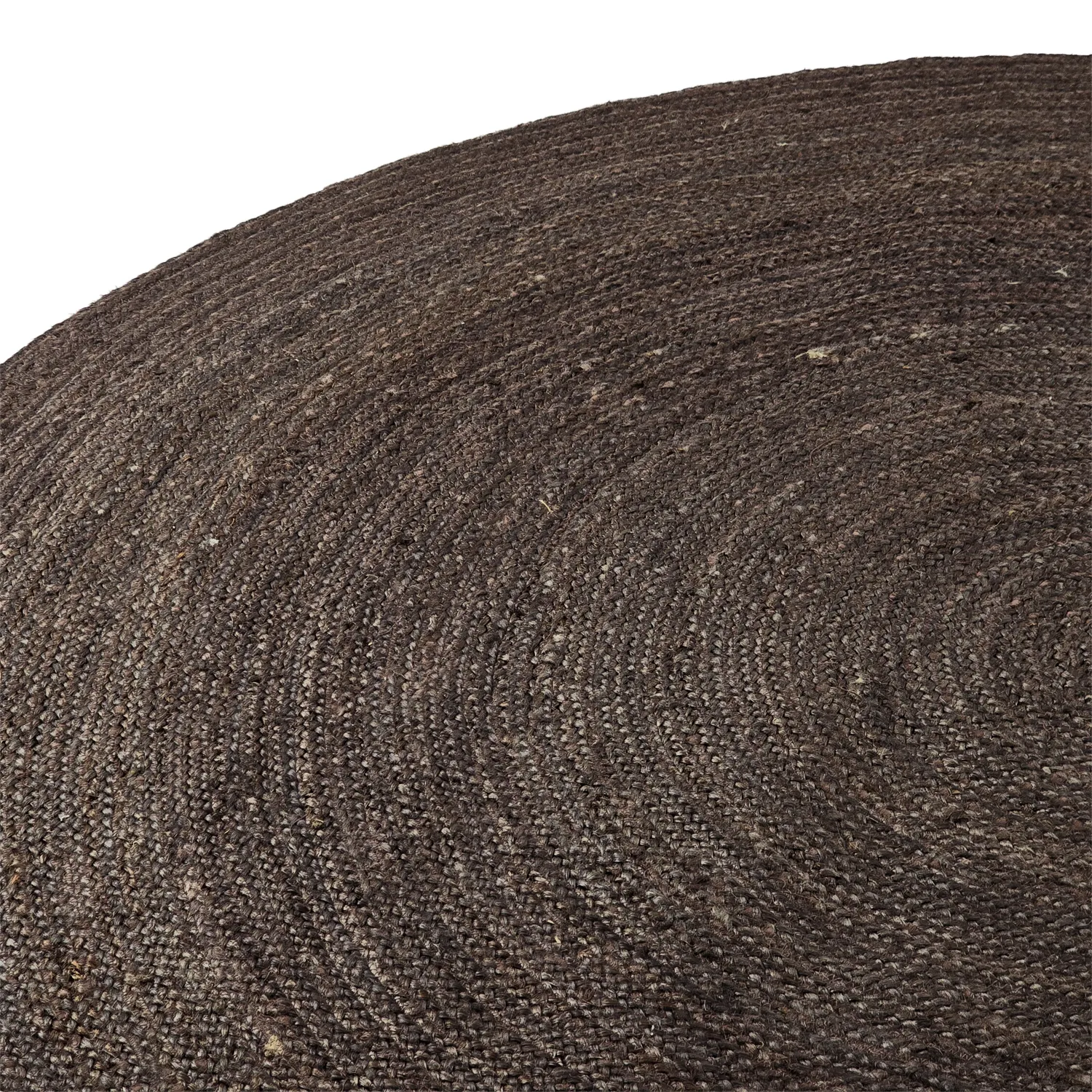 Kruhový jutový koberec - Amasia (tmavošedý)