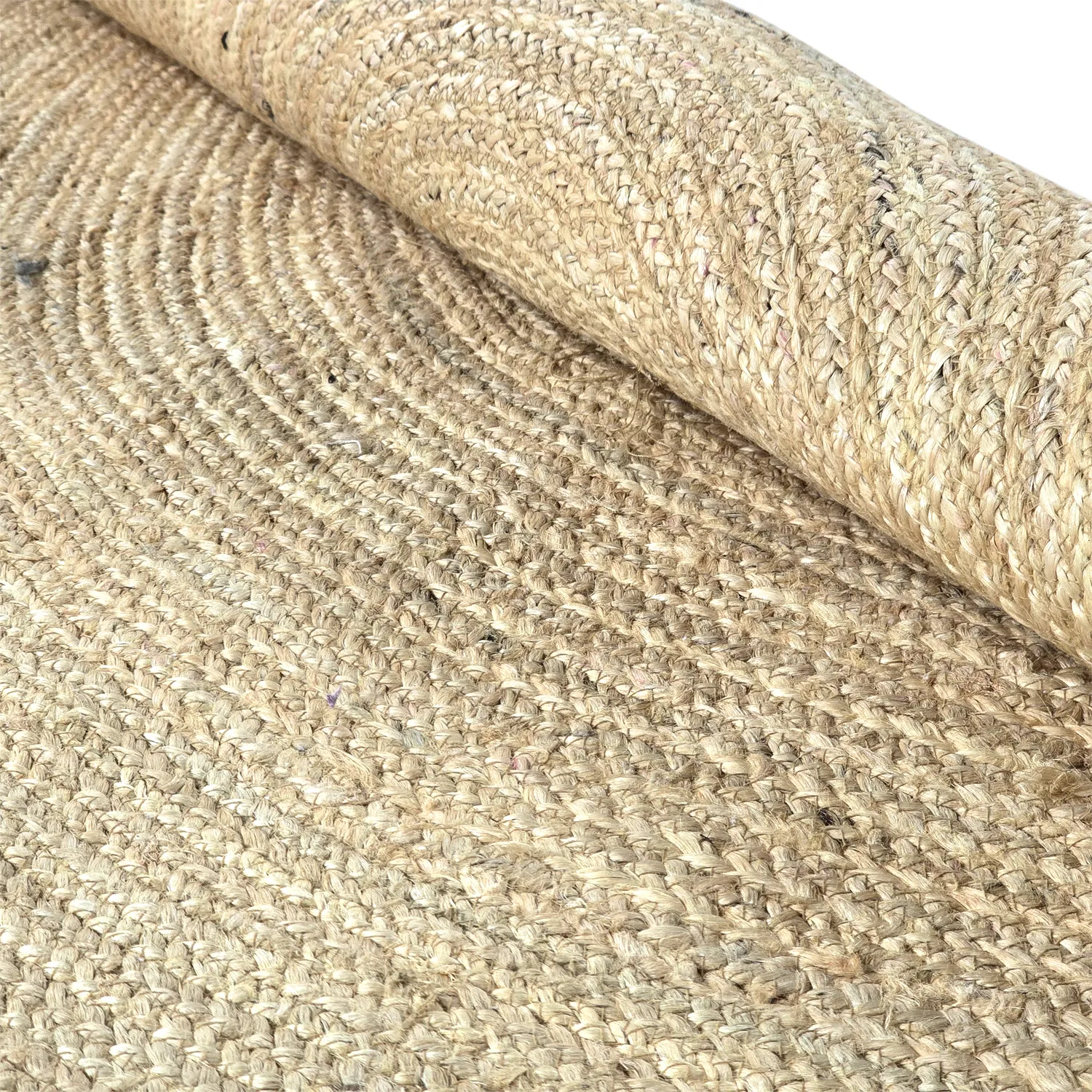 Kruhový jutový koberec - Amasia (prírodný)