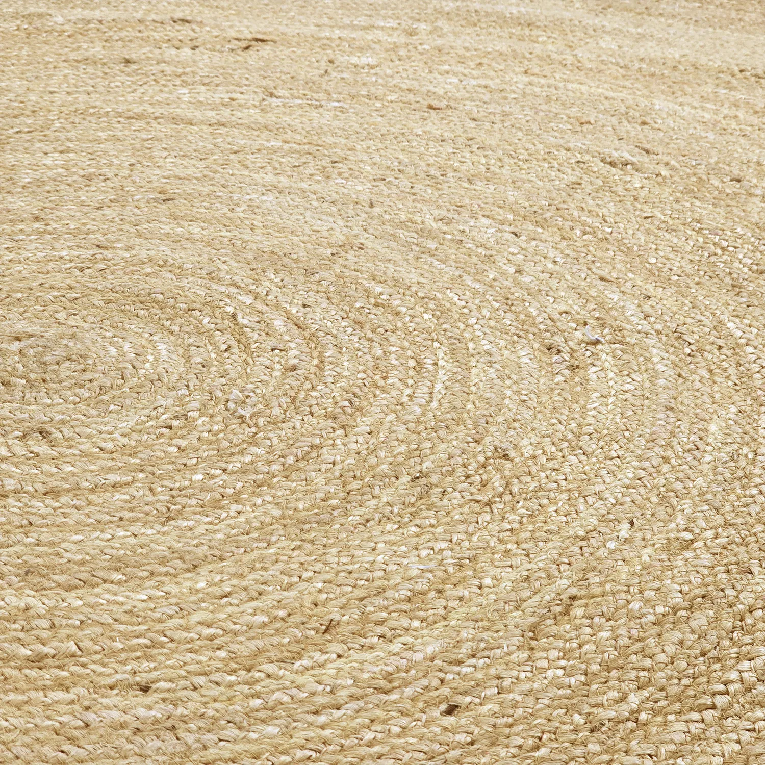 Kruhový jutový koberec - Amasia (prírodný)