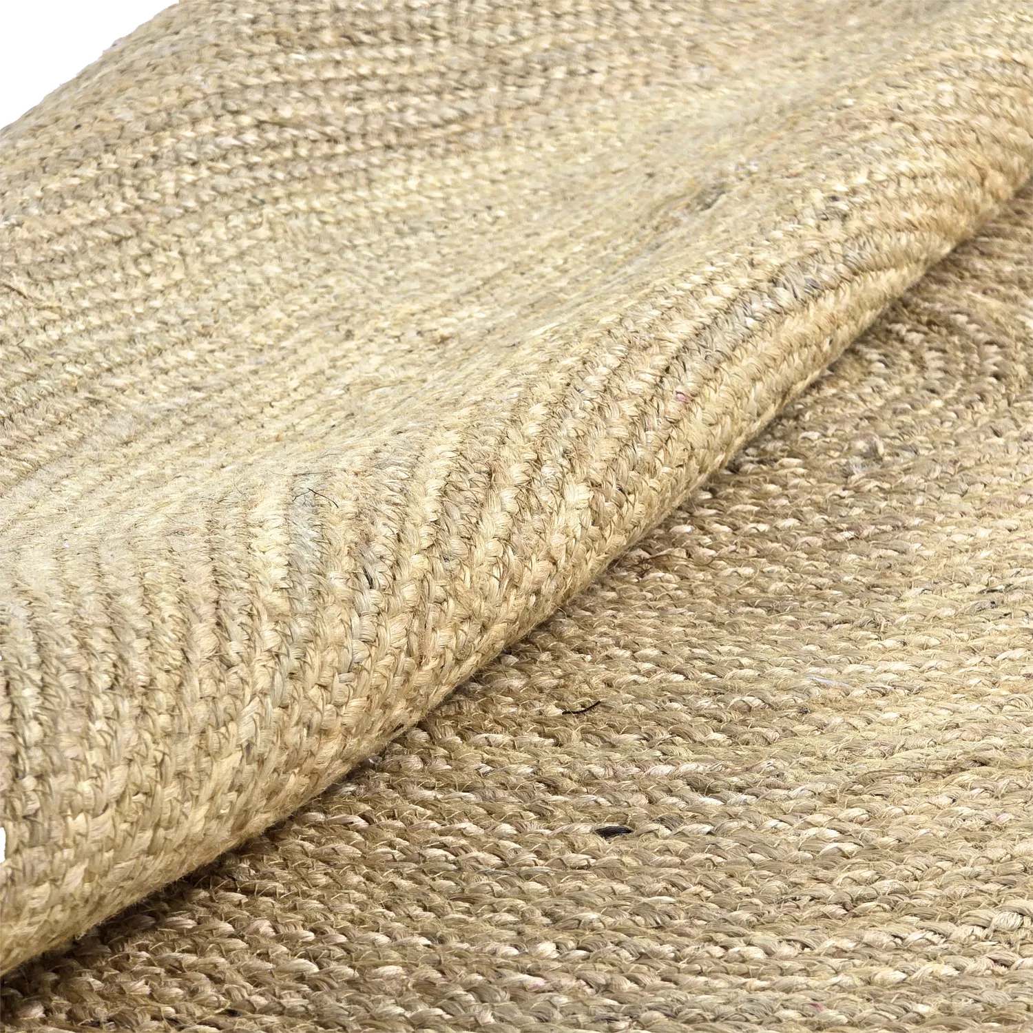 Kruhový jutový koberec - Amasia (prírodný)