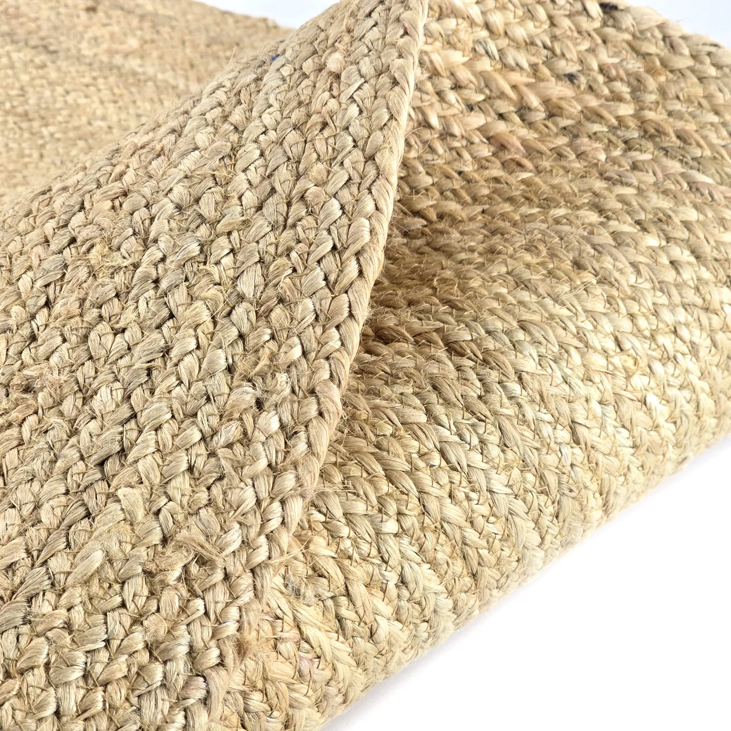 Kruhový jutový koberec - Amasia (prírodný)
