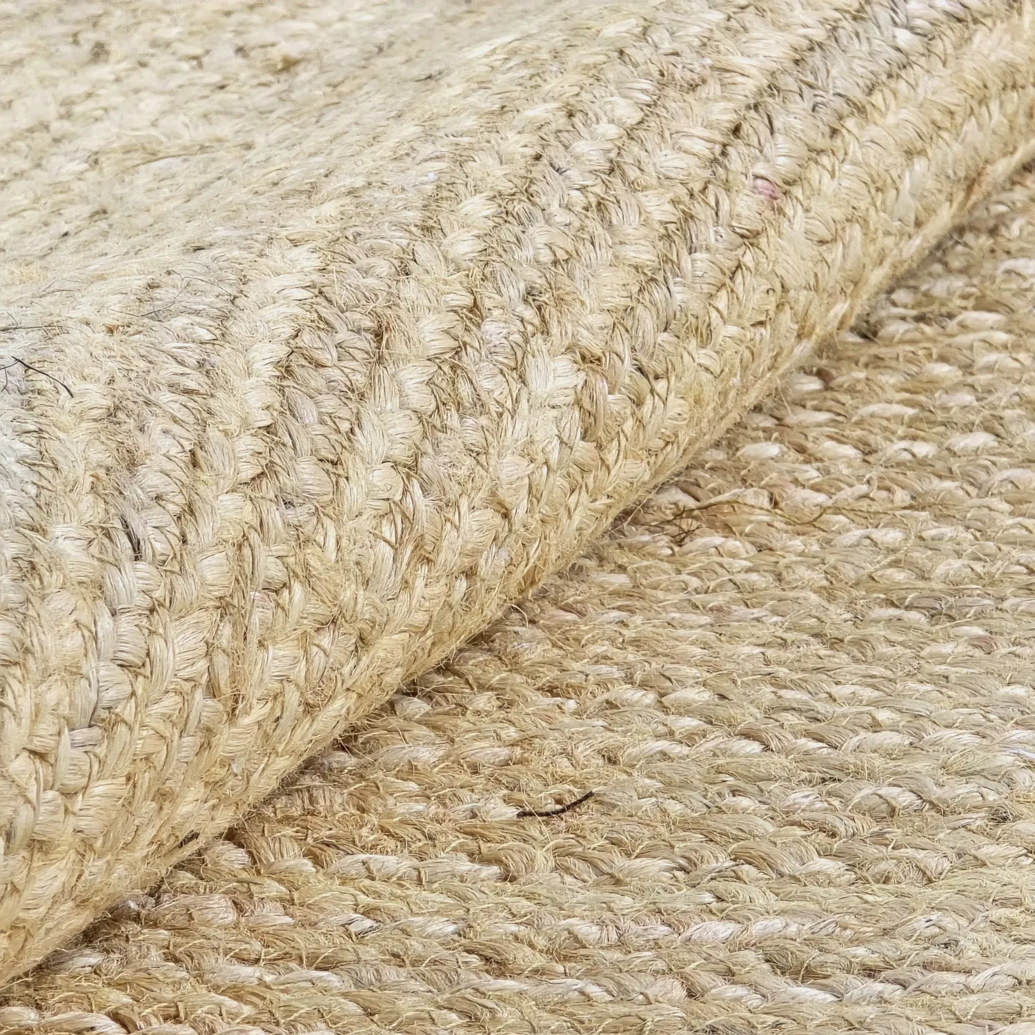 Kruhový jutový koberec - Amasia (prírodný)