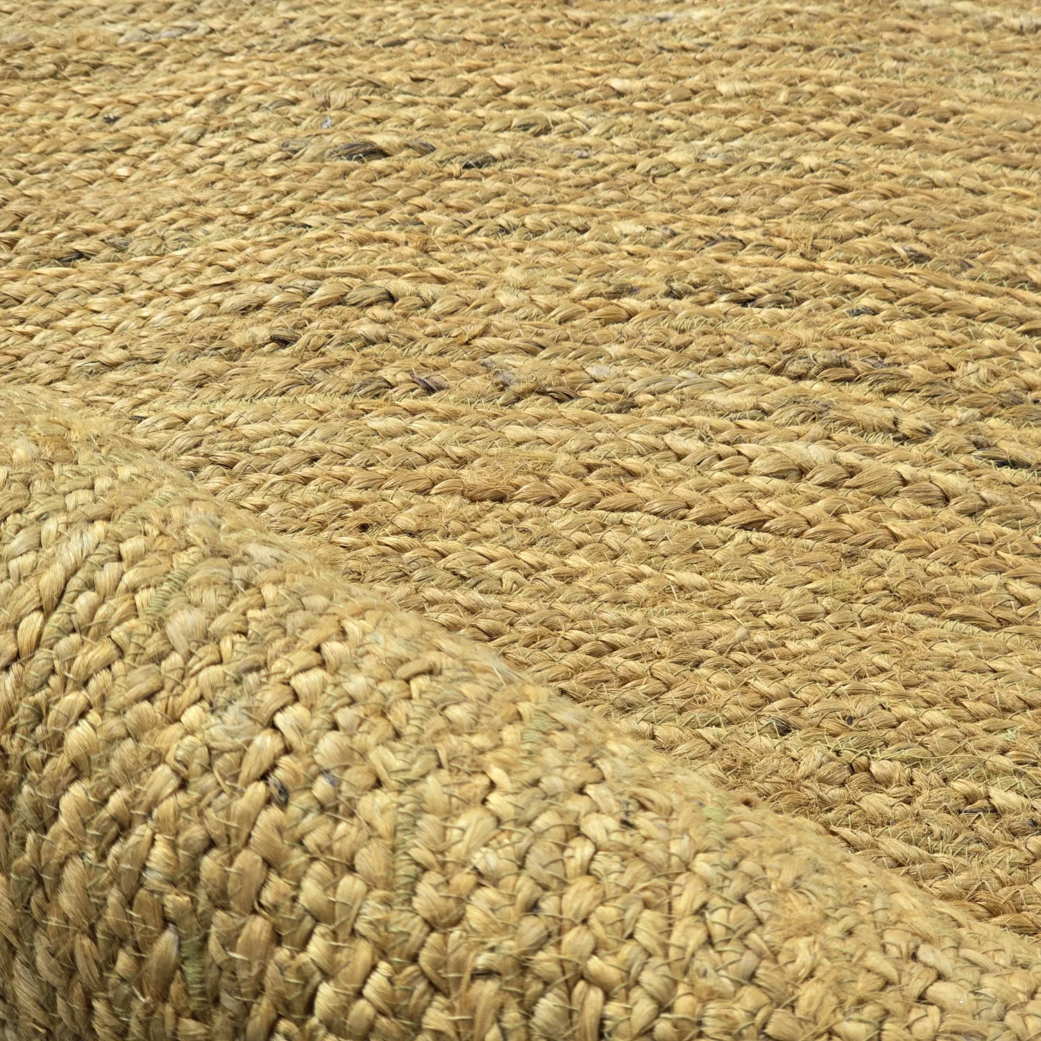 Kruhový jutový koberec - Amasia (oranžový)