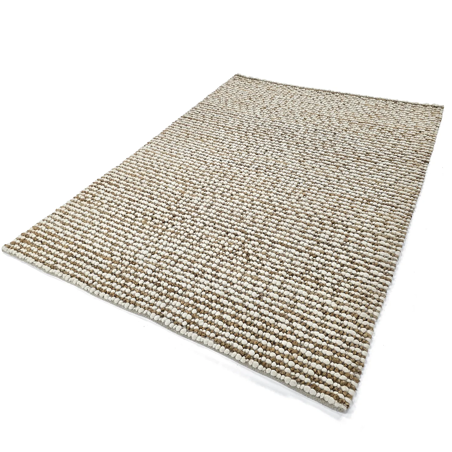 Jutematta - Bally Jute/wool Bubble (natur/vit)