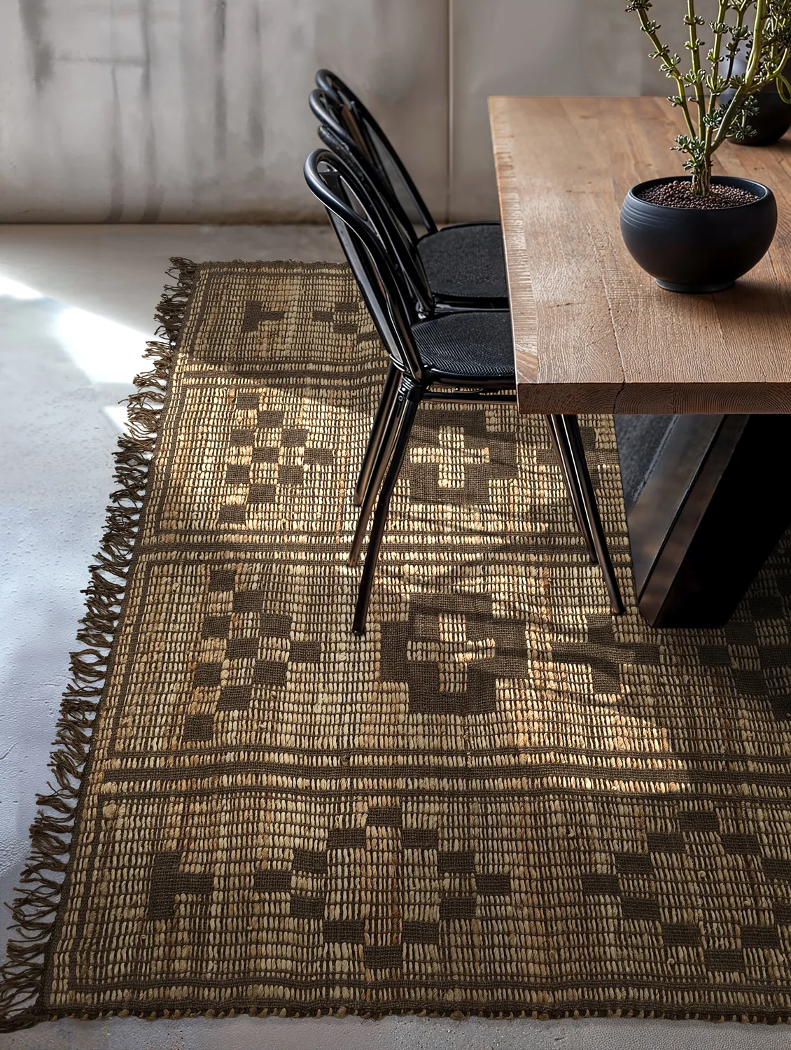 Jutový koberec - Daria (hnedý)