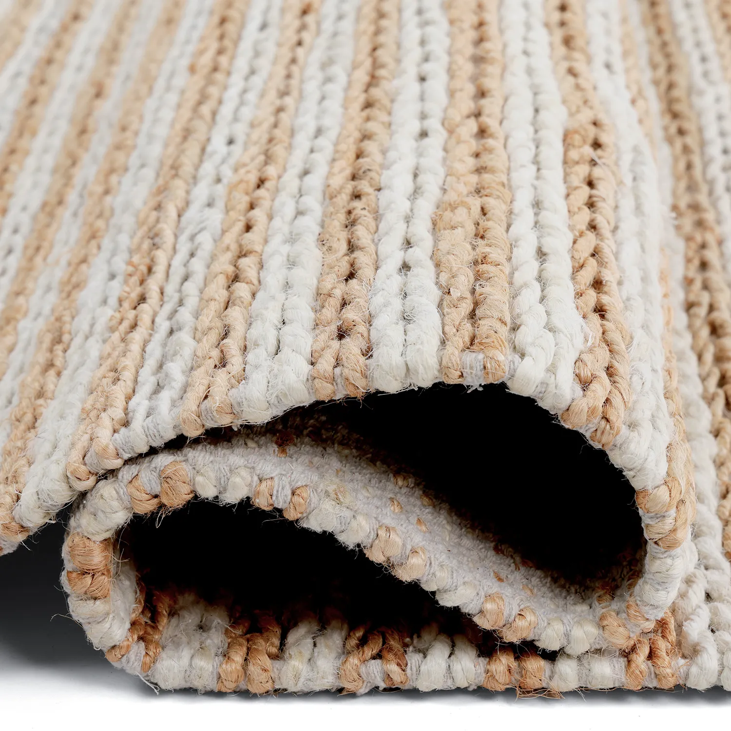 Jutematta - Howrah Braided Jute (natur/vit)
