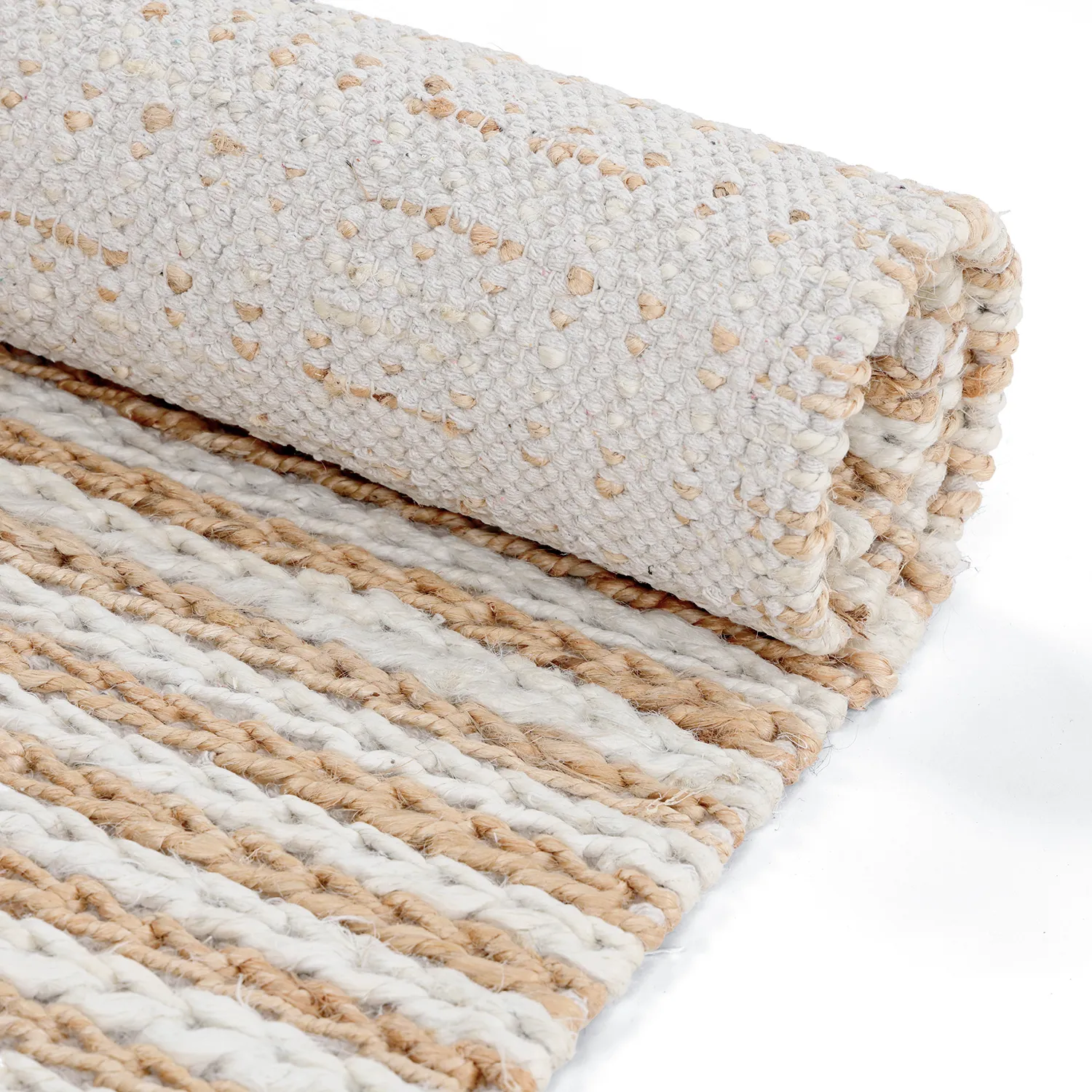 Jutematta - Howrah Braided Jute (natur/vit)