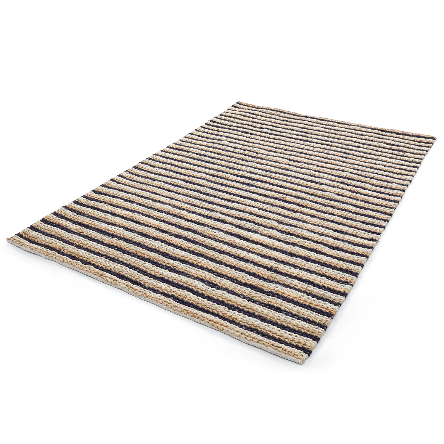 Jutematta - Howrah Braided Jute (natur/vit/svart)
