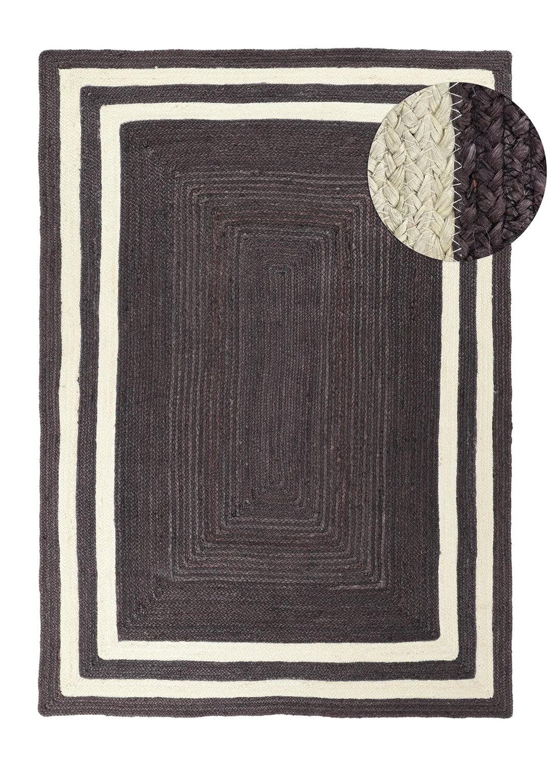 Jutematta - Jessore (mörk taupe/vit)