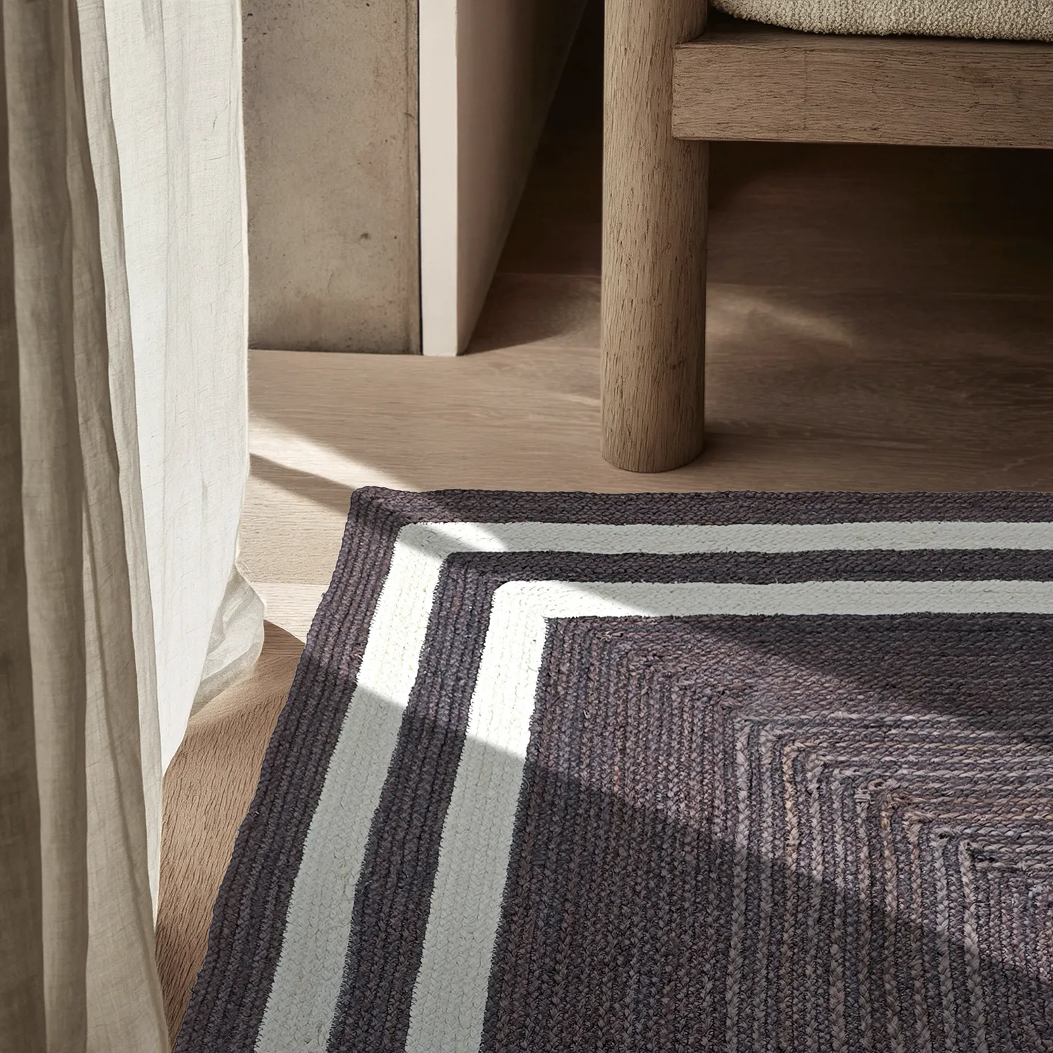 Jutematta - Jessore (mörk taupe/vit)