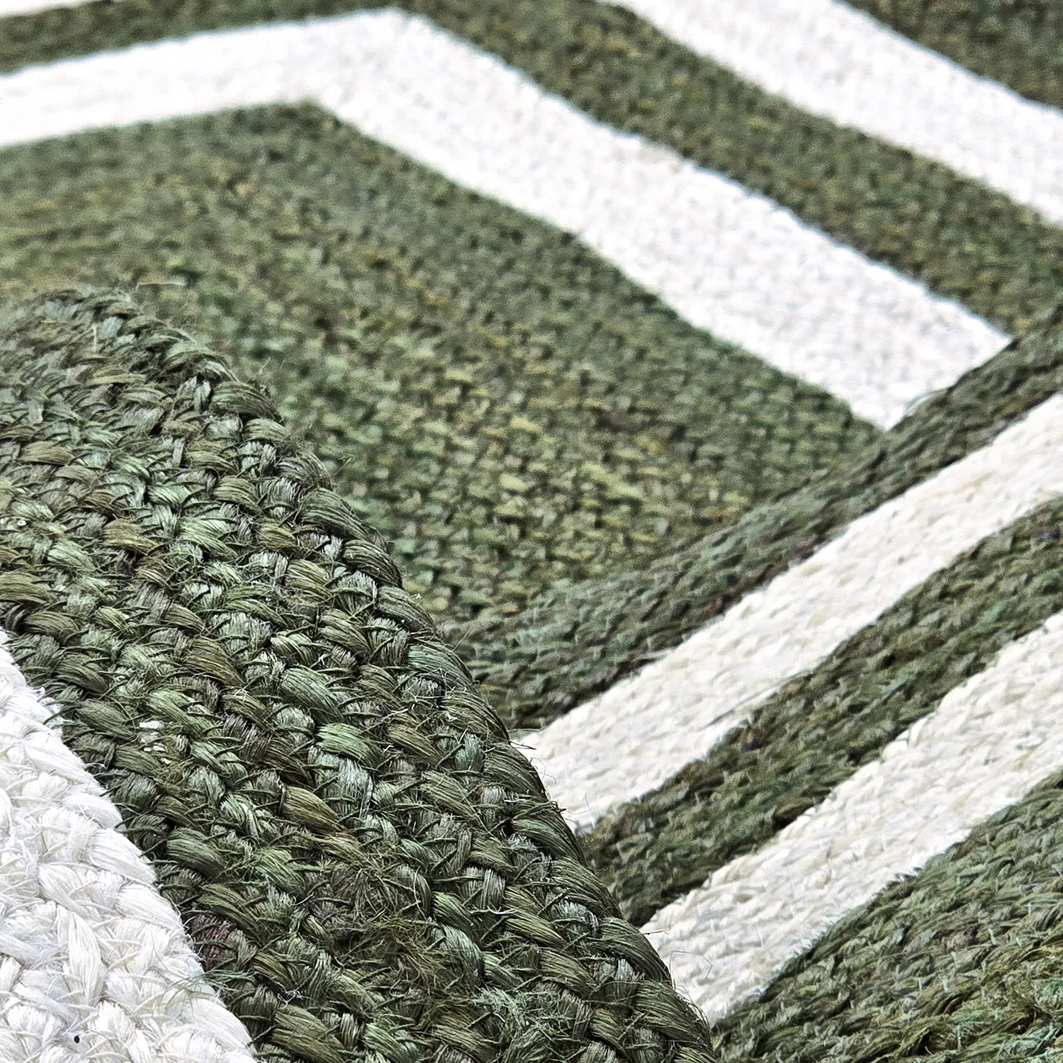 Jutematta - Jessore (militärgrön/vit)