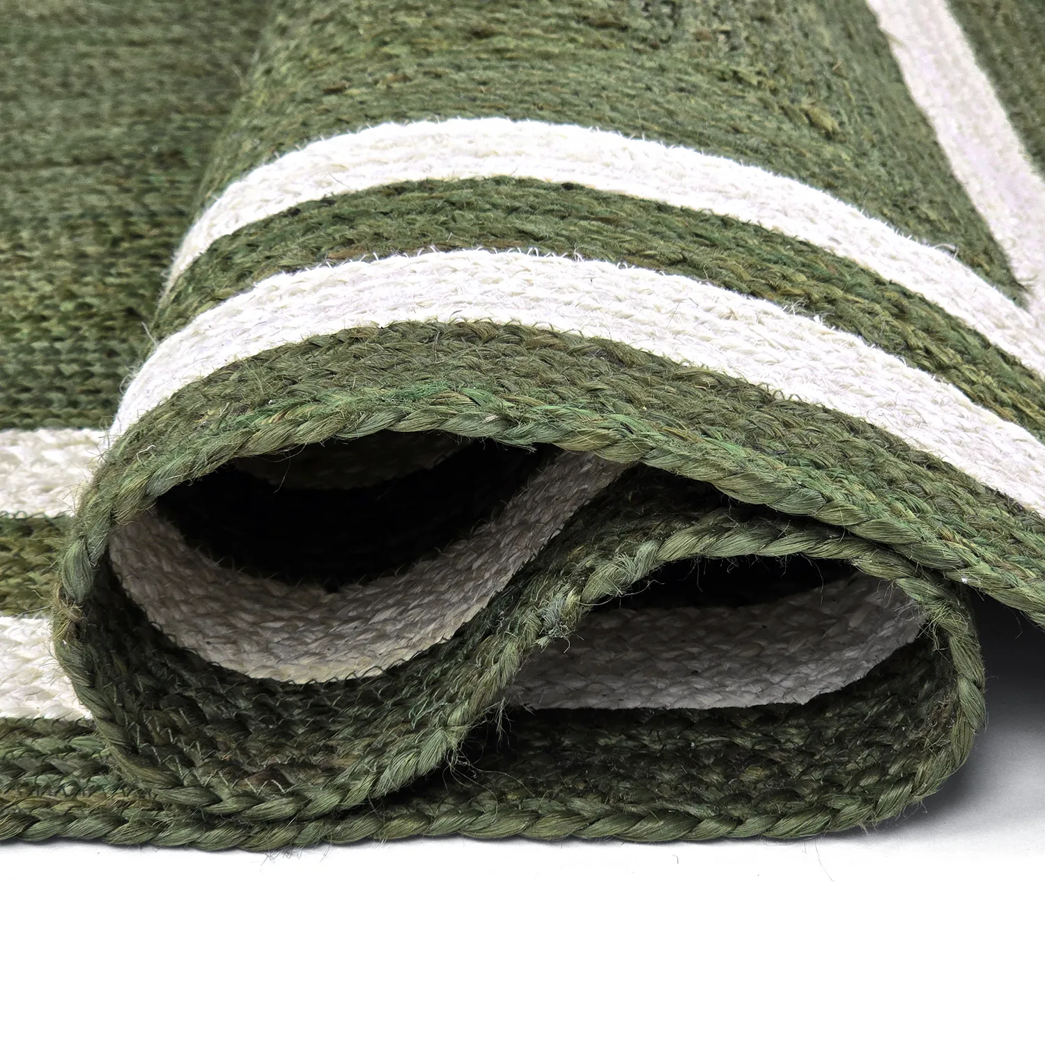 Jutematta - Jessore (militärgrön/vit)