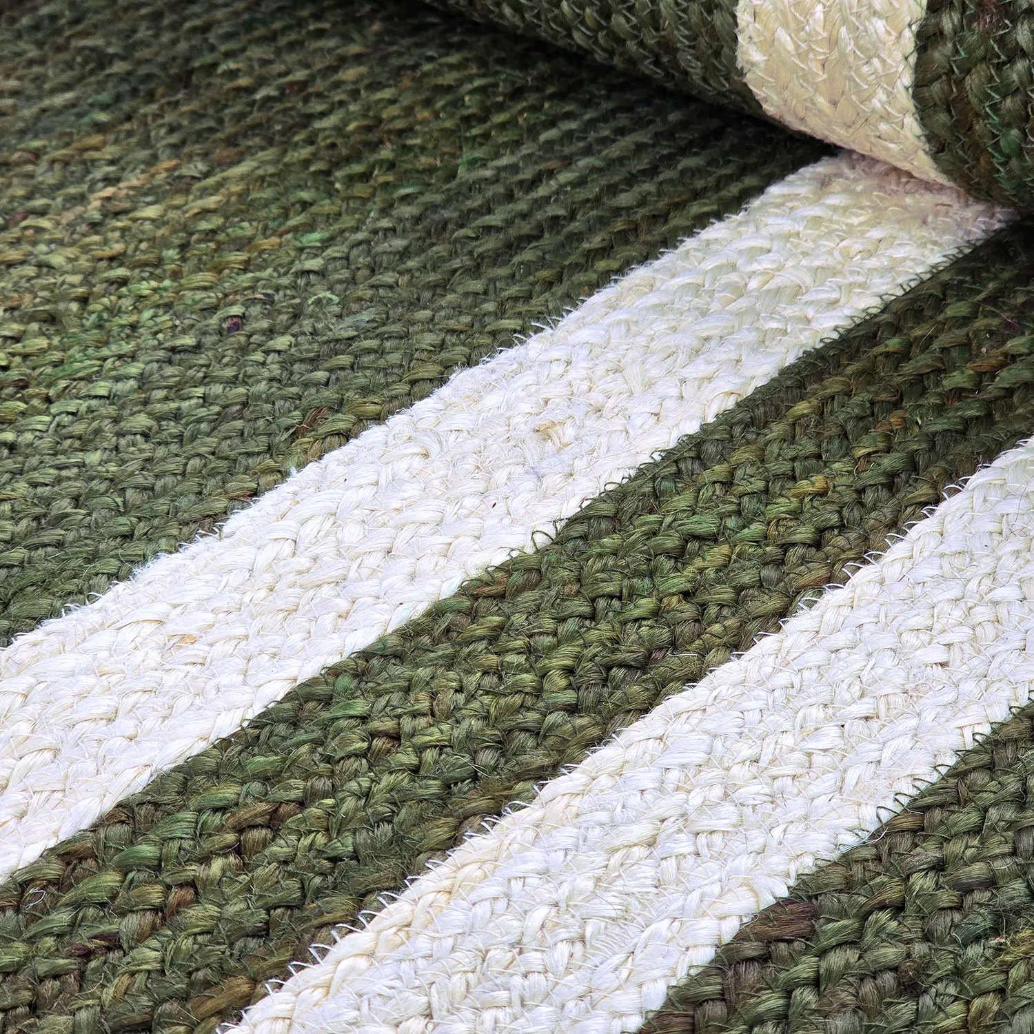 Jutematta - Jessore (militärgrön/vit)