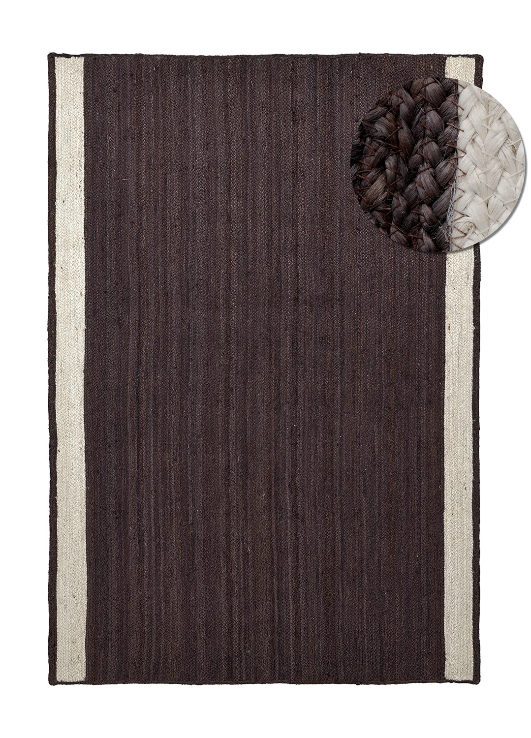 Jutematta - Senaki (mörk taupe/vit)