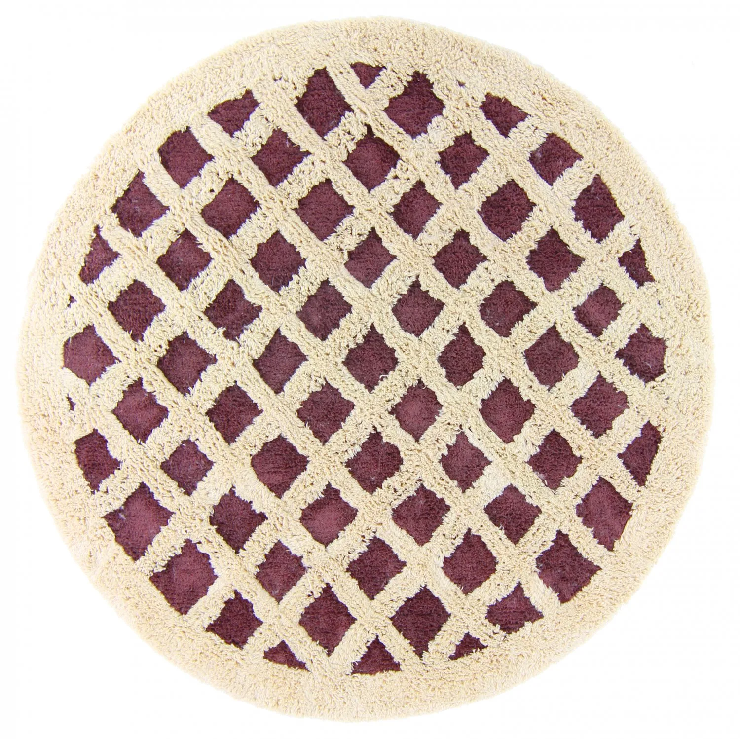 Kruhový koberec - Kara (hnedý/offwhite)