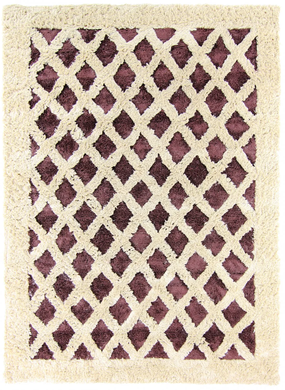 Vlnený koberec - Kara (hnedá/offwhite)