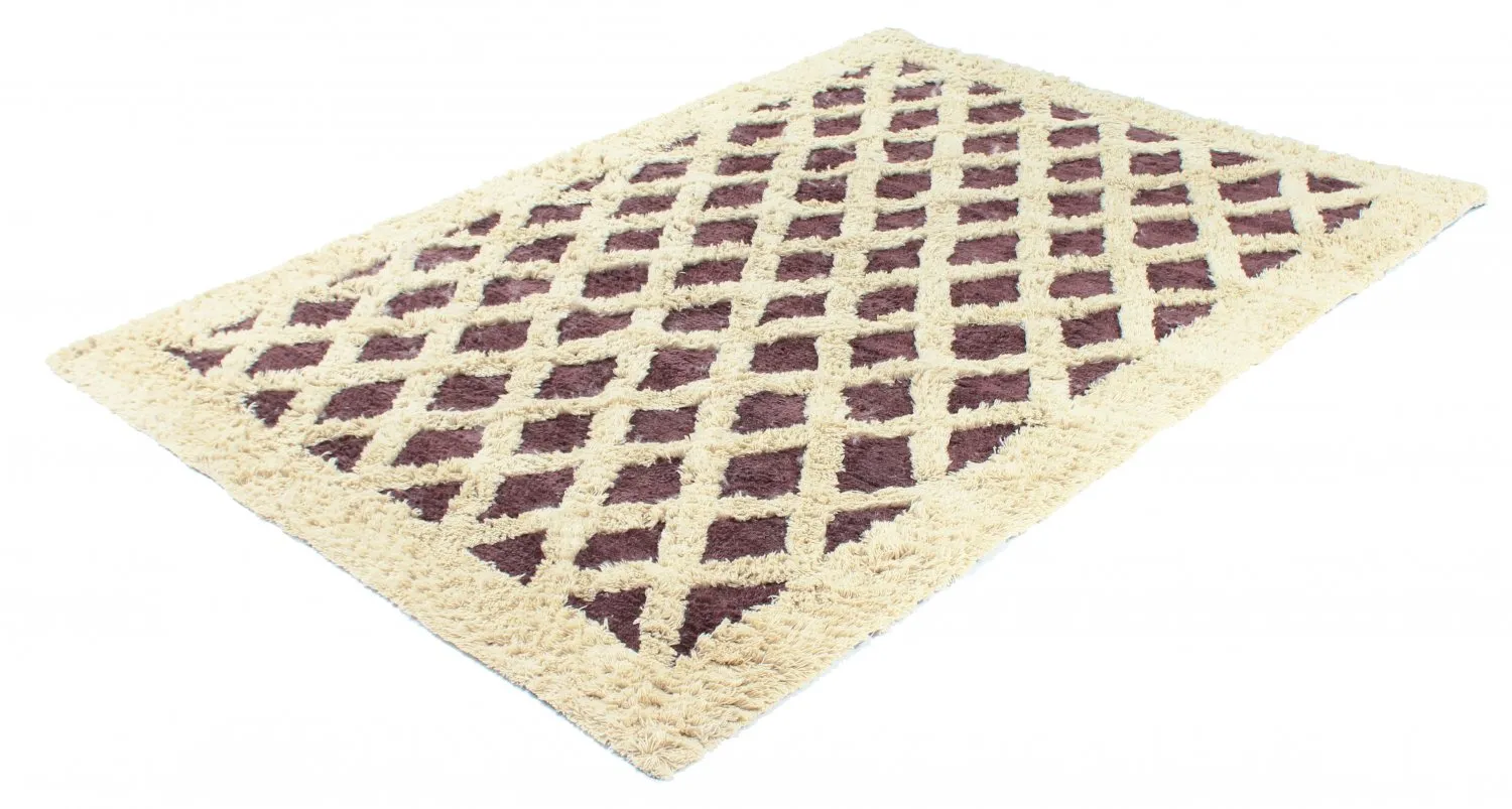 Vlnený koberec - Kara (hnedá/offwhite)