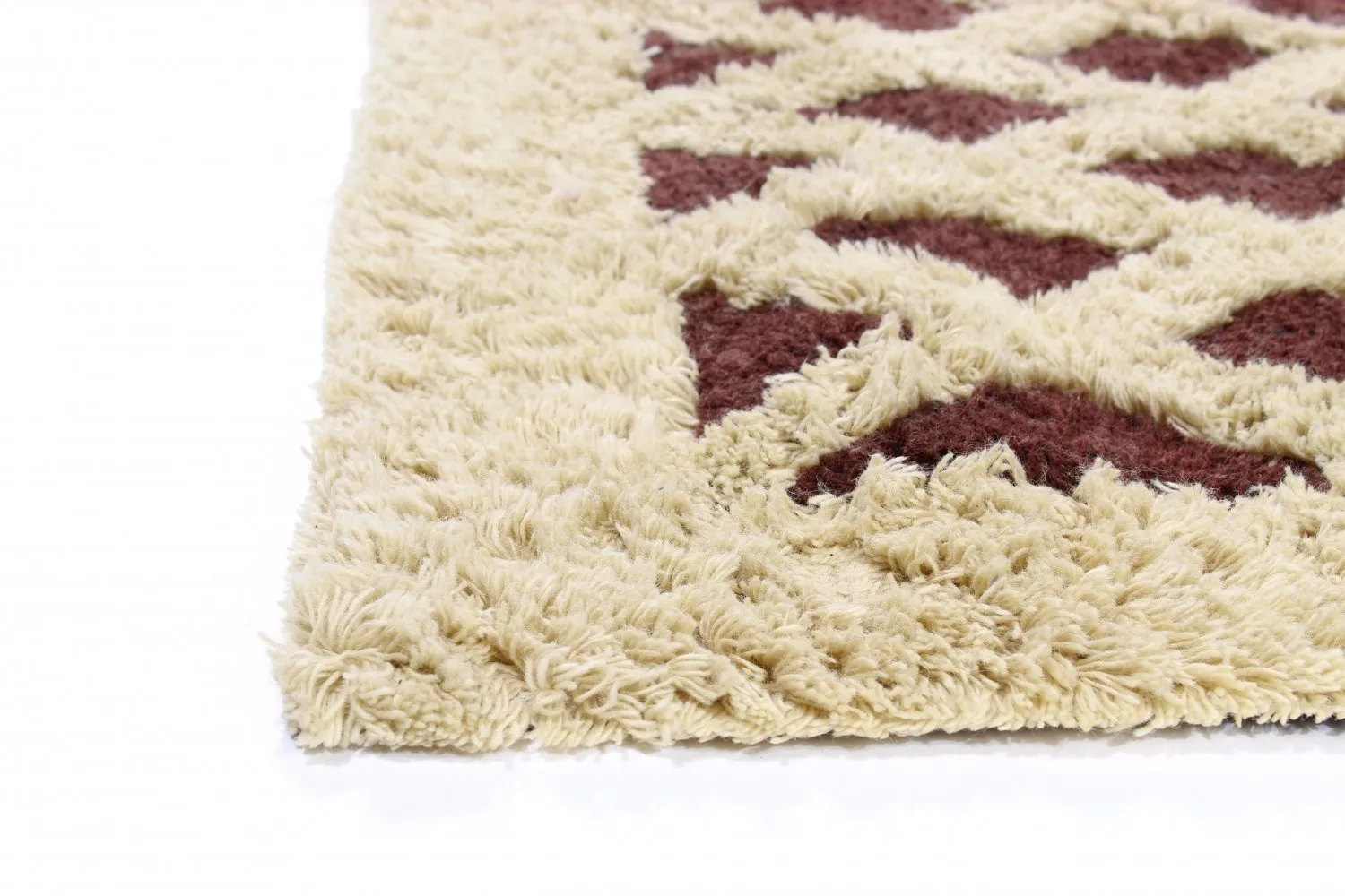 Vlnený koberec - Kara (hnedá/offwhite)