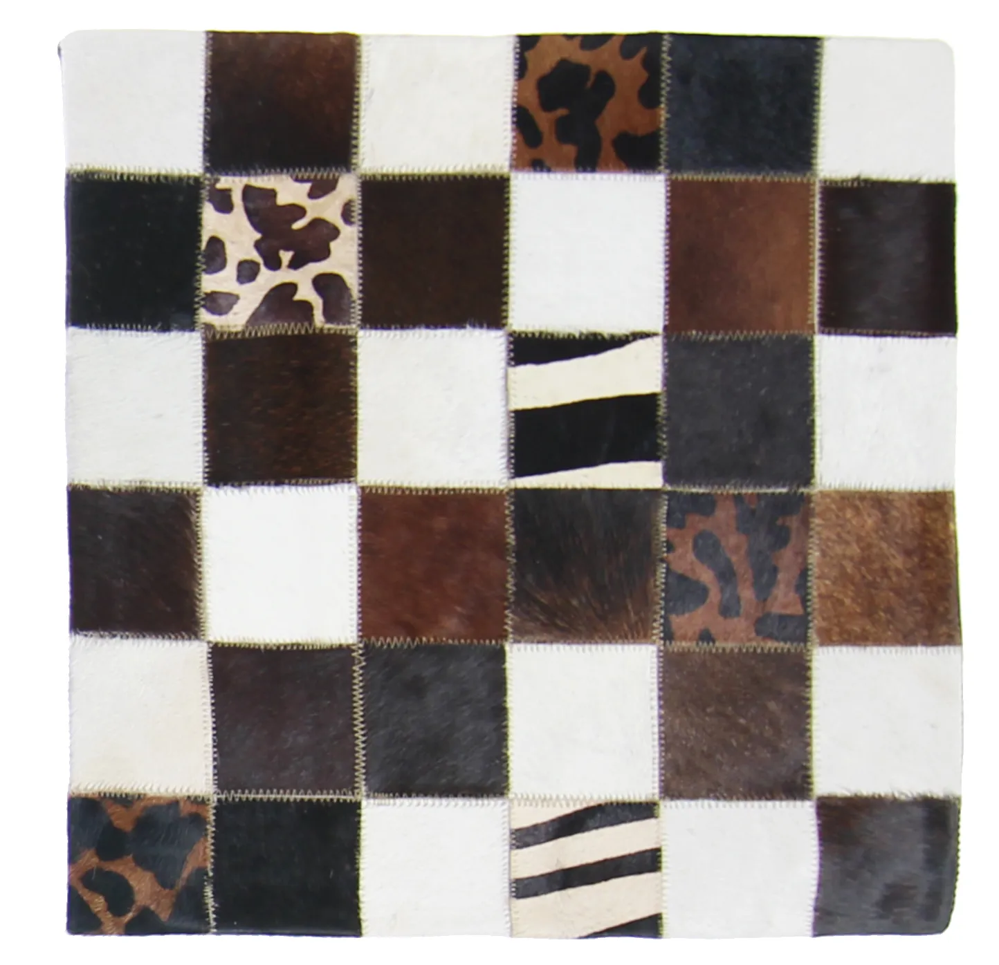 Puzdro na vankúš z hovädzej kože 45 x 45 cm