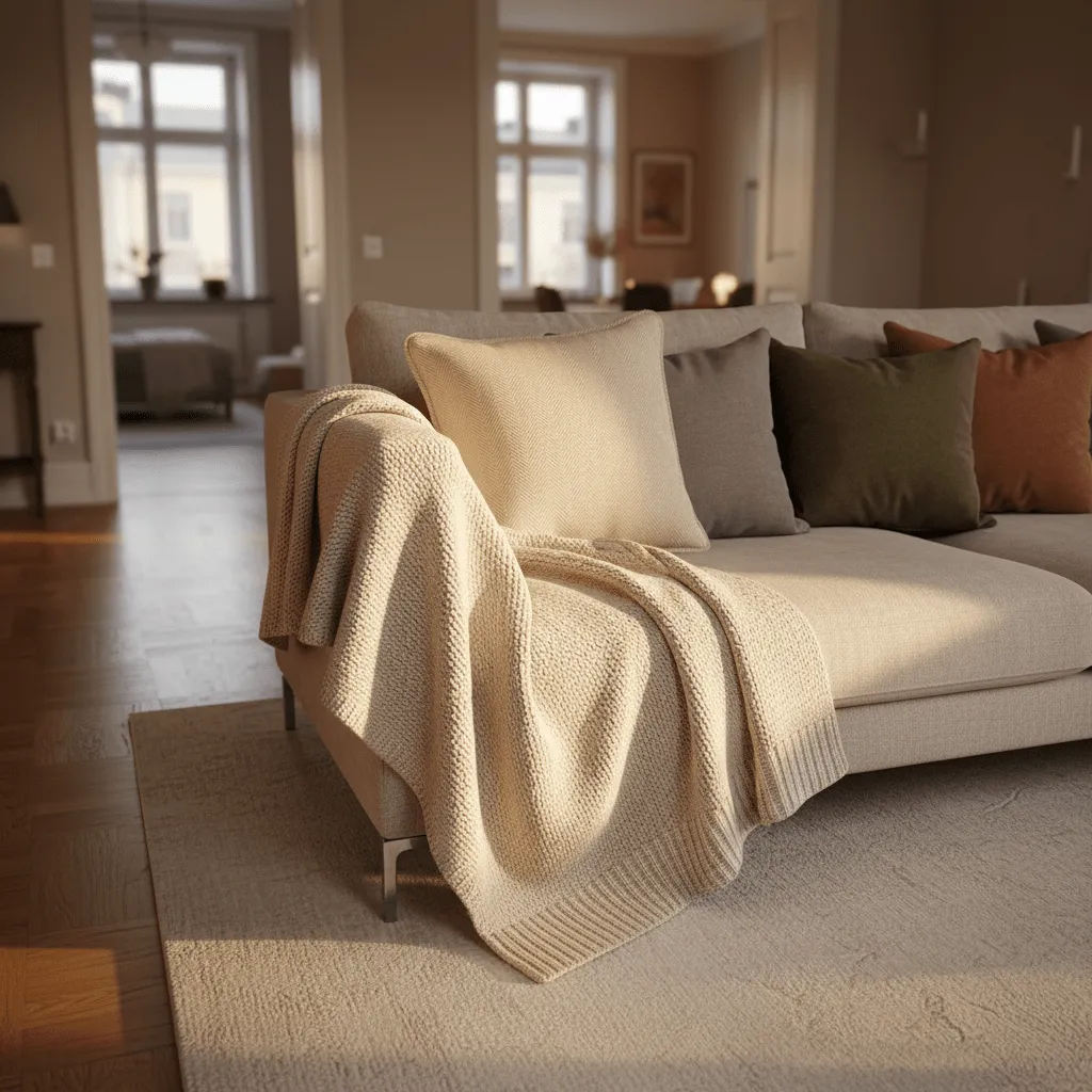 Puzdro na vankúš - Denisa Fishbone (béžová/biela)