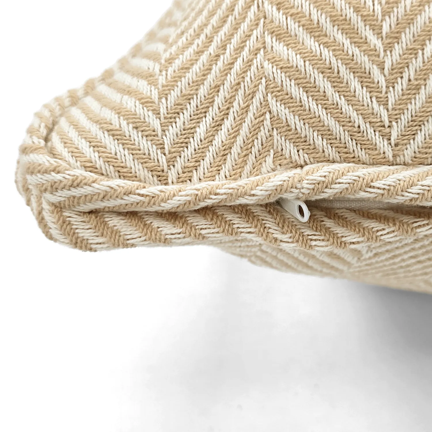 Puzdro na vankúš - Denisa Fishbone (béžová/biela)