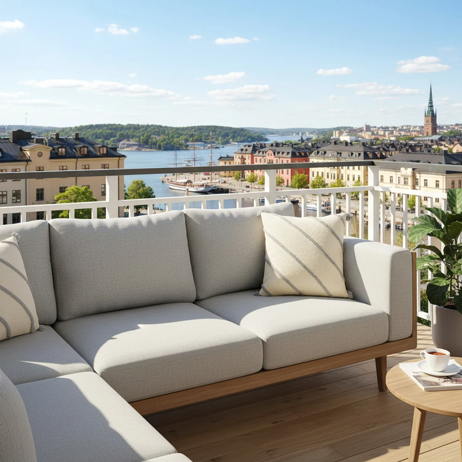 Puzdro na vankúš - Montreux (off white/sivá)