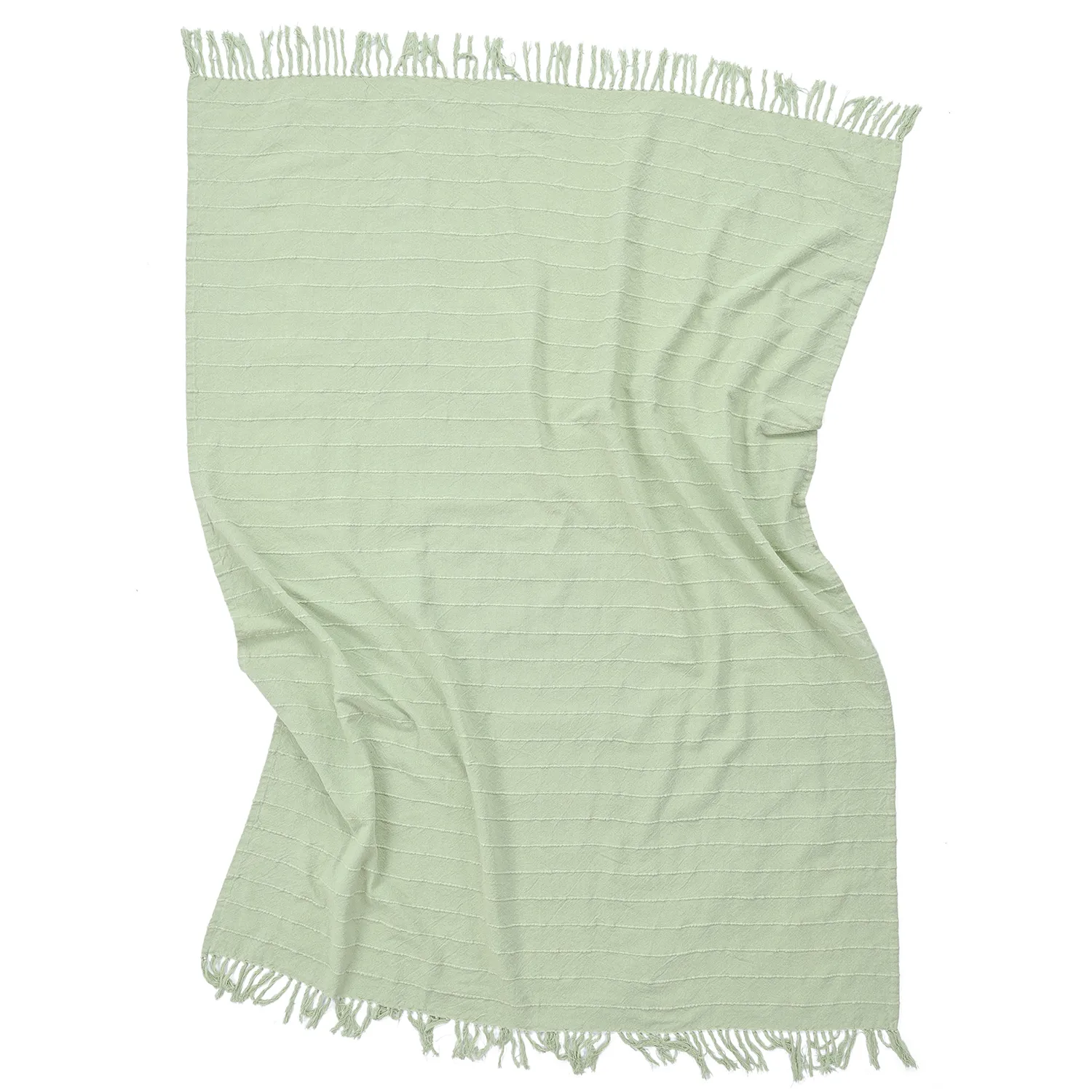 Filtar - Nalani cotton throw (ljusgrön)
