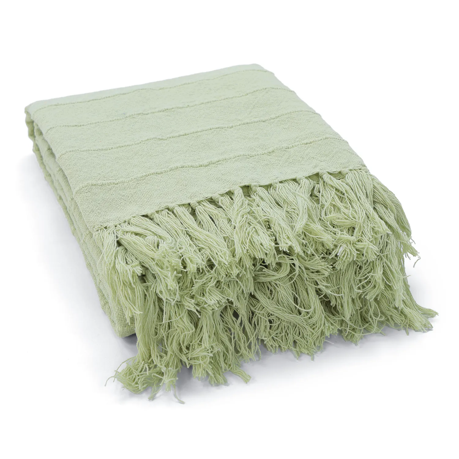 Filtar - Nalani cotton throw (ljusgrön)