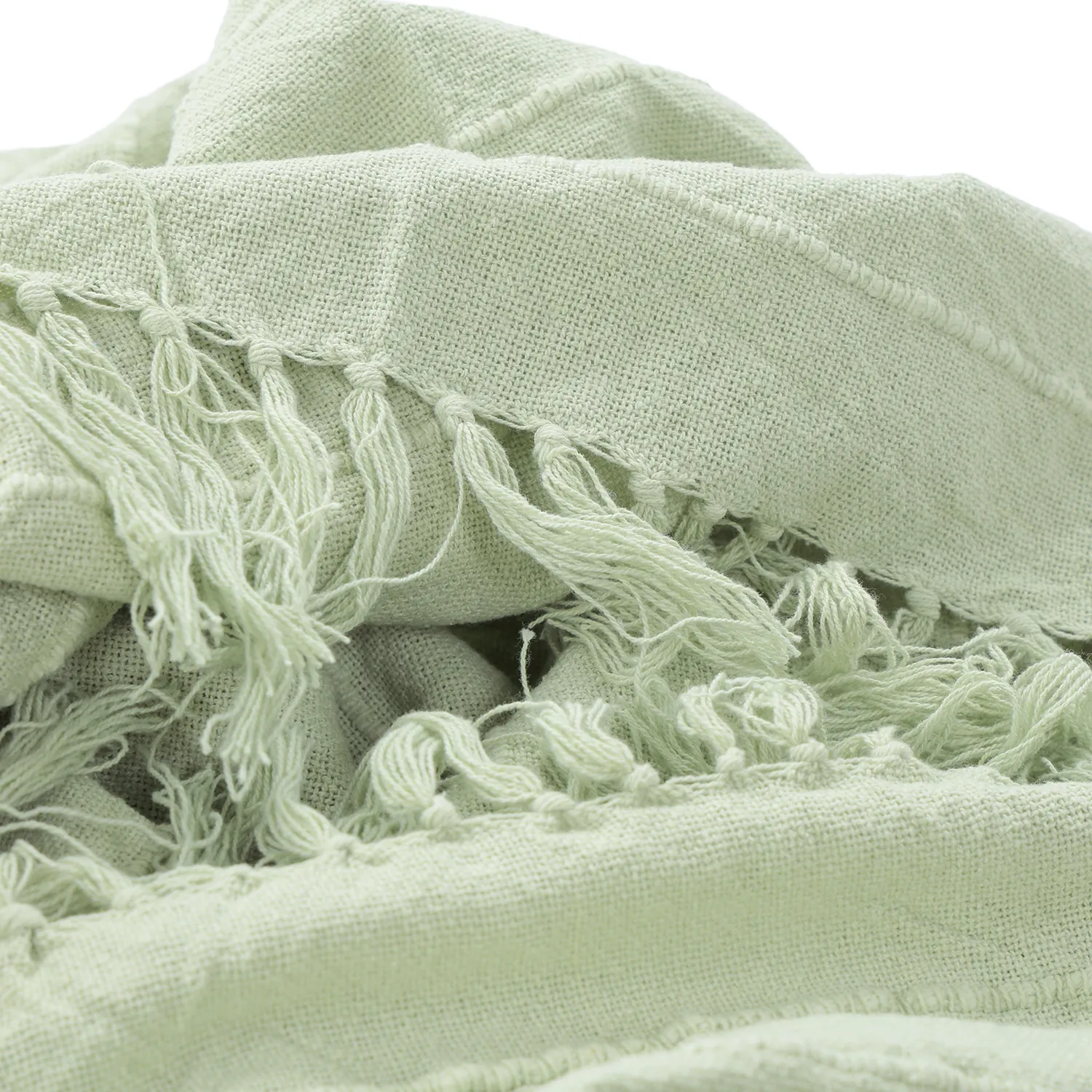 Filtar - Nalani cotton throw (ljusgrön)