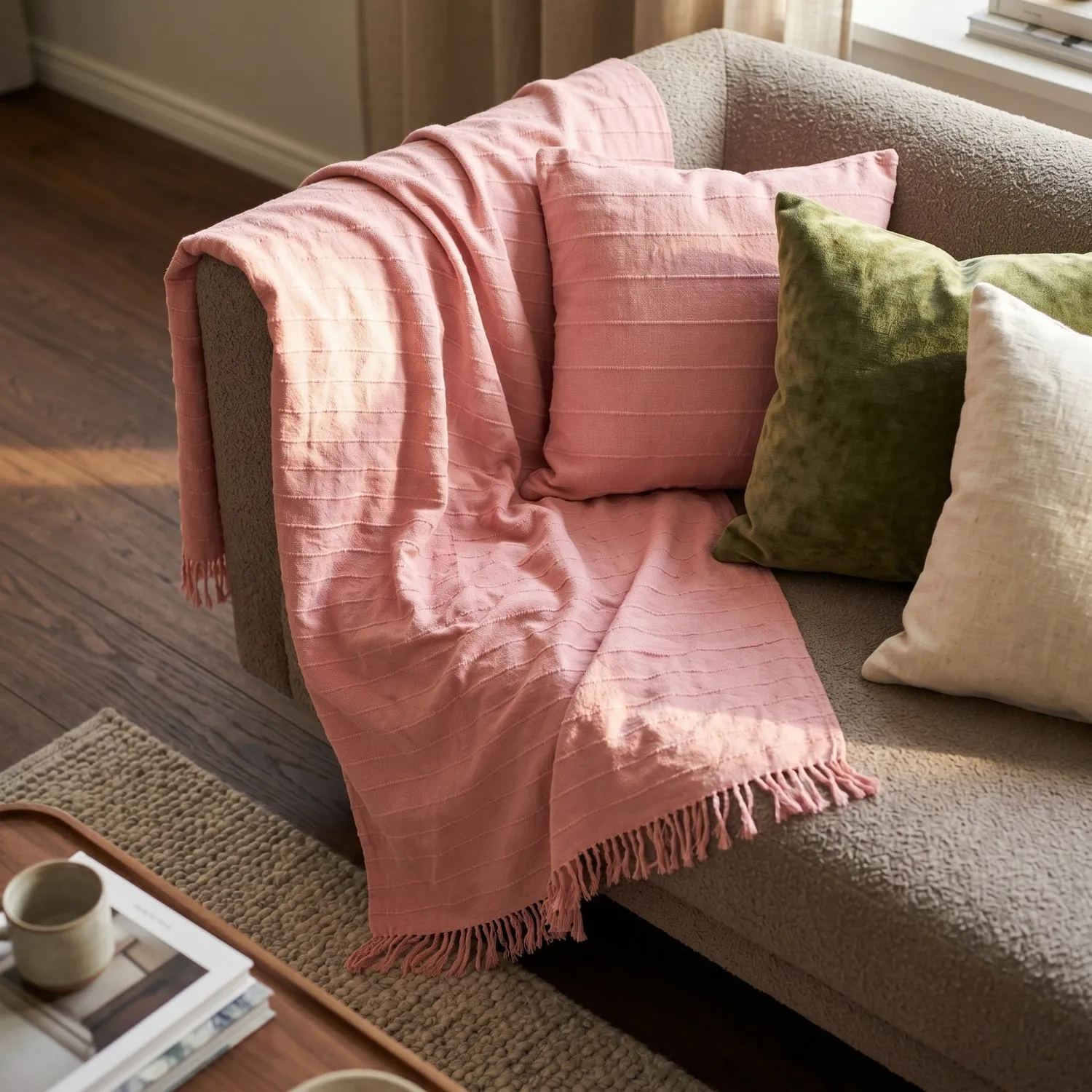 Filtar - Nalani cotton throw (rosa)