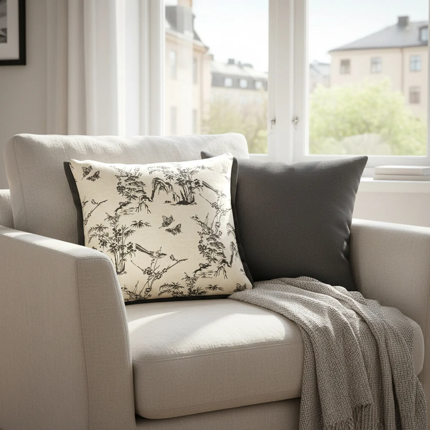 Puzdro na vankúš - Viborg vyšívané puzdro na vankúš (multi)