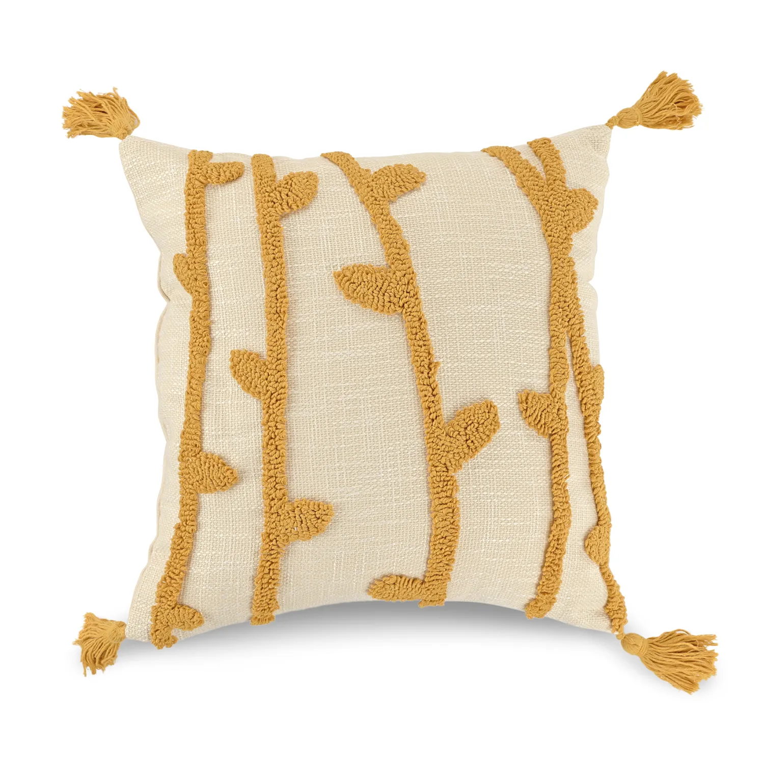 Puzdro na vankúš - Vine (biela/žltá)
