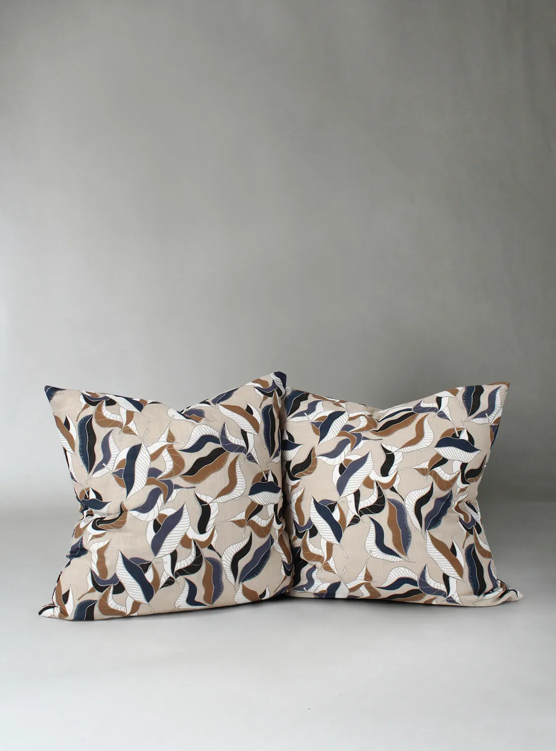 Obal na vankúš 2-pack - Amalie (šedá/modrá)