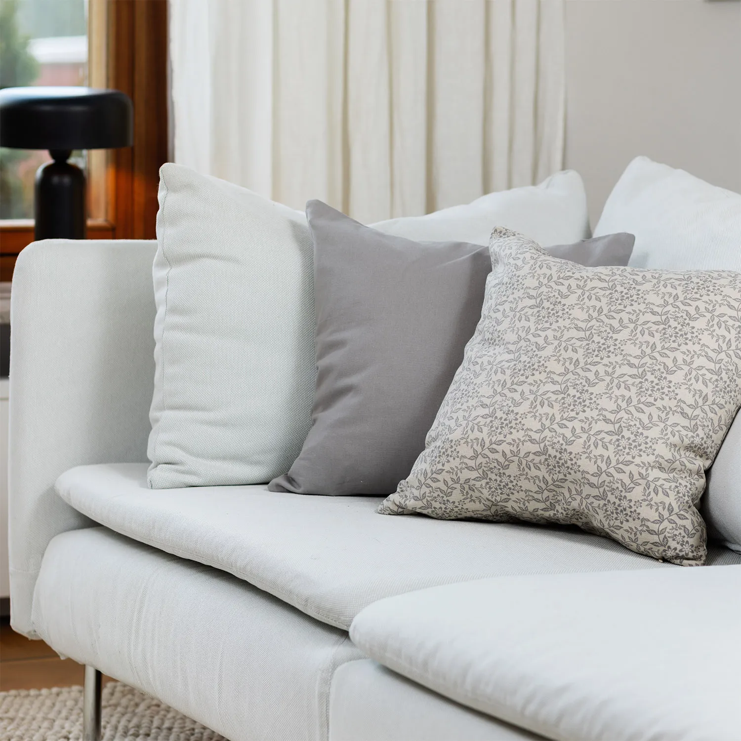 Obliečka na vankúš 2-pack - Lilja (šedá)