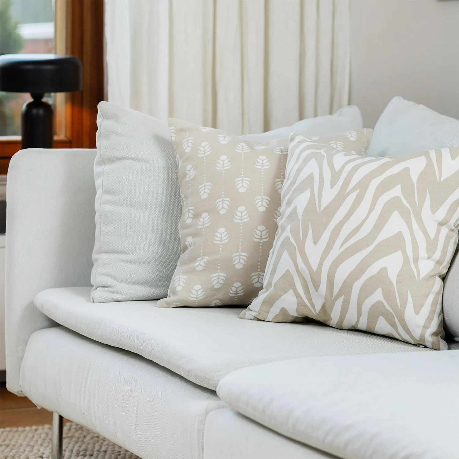 Obal na vankúš 2-pack - Sari (stredne béžová)