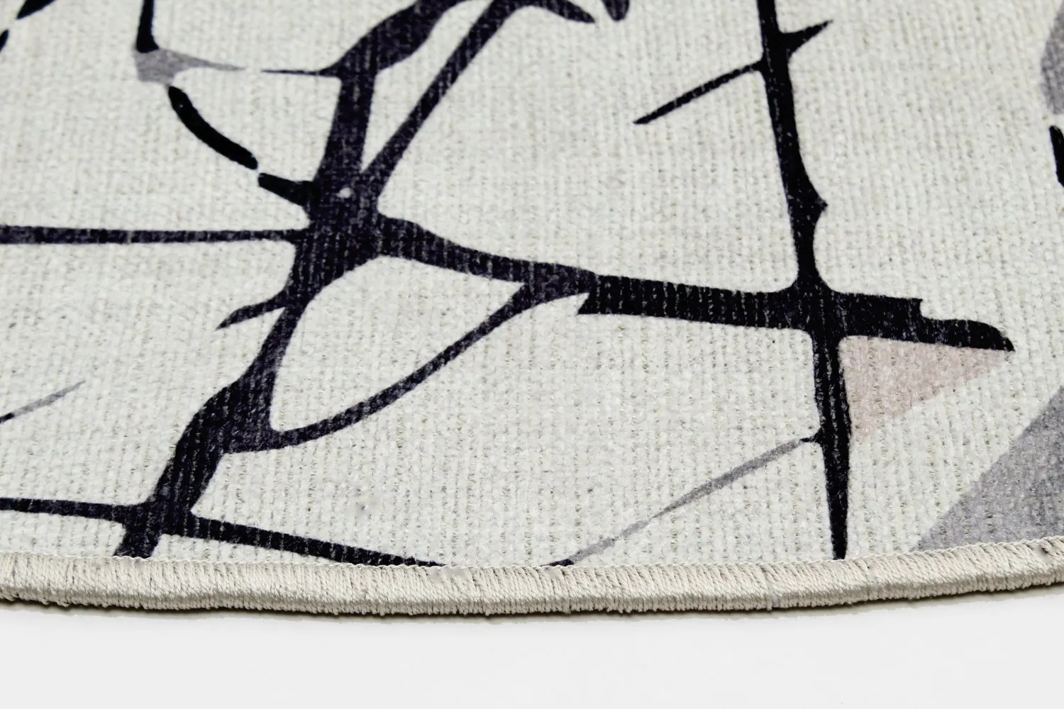 Kruhový koberec - Lawrance (šedá/biela)