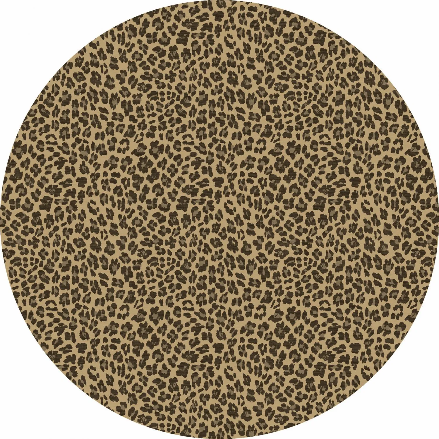 Kruhový koberec - Leopard (hnedý)