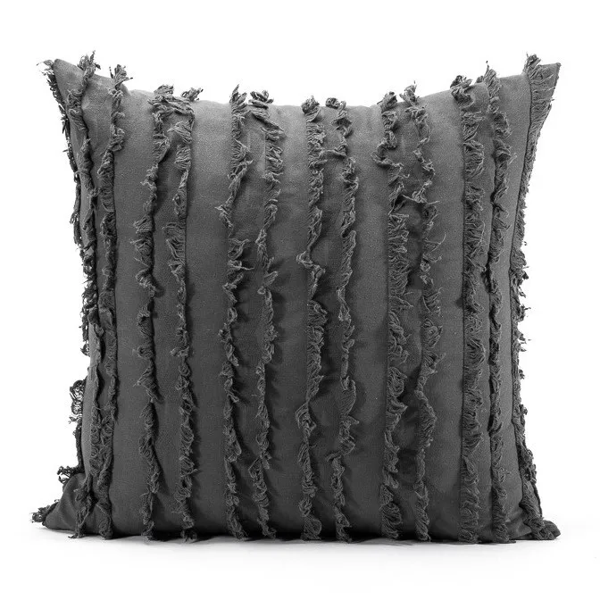 Puzdro na vankúš - Boho Linen 45 x 45 cm (šedé)