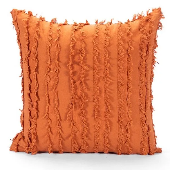 Puzdro na vankúš - Boho Linen 45 x 45 cm (oranžové)