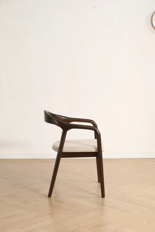 Karmstol - Aspa (mörkbrun/beige) - 2 st