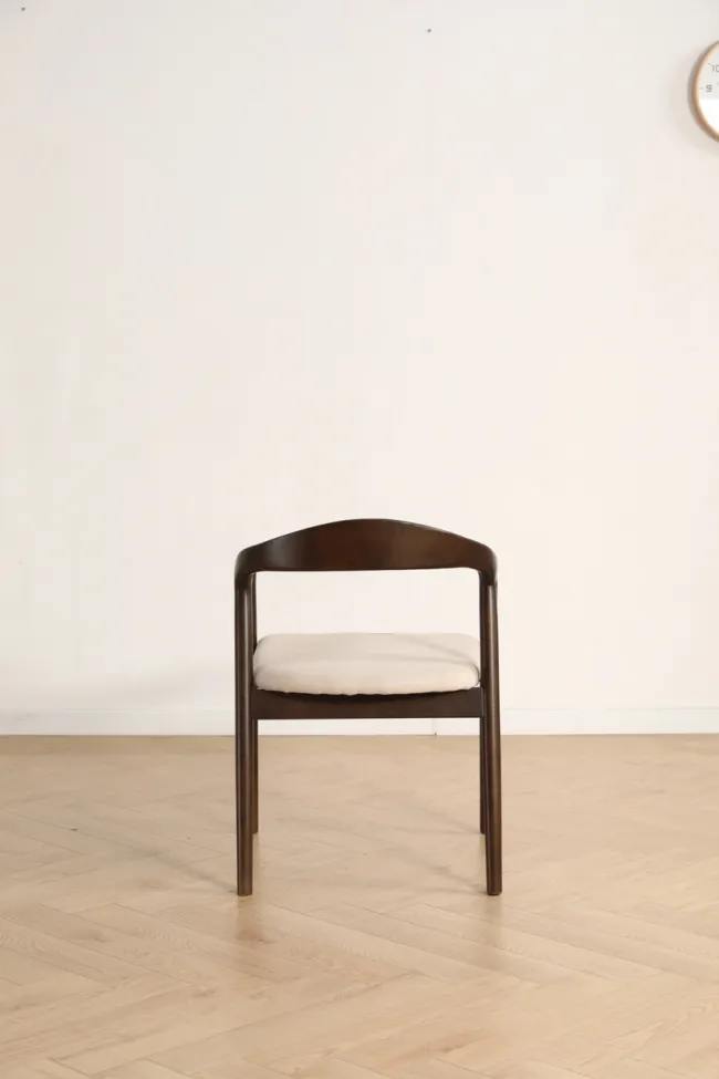 Karmstol - Aspa (mörkbrun/beige) - 2 st