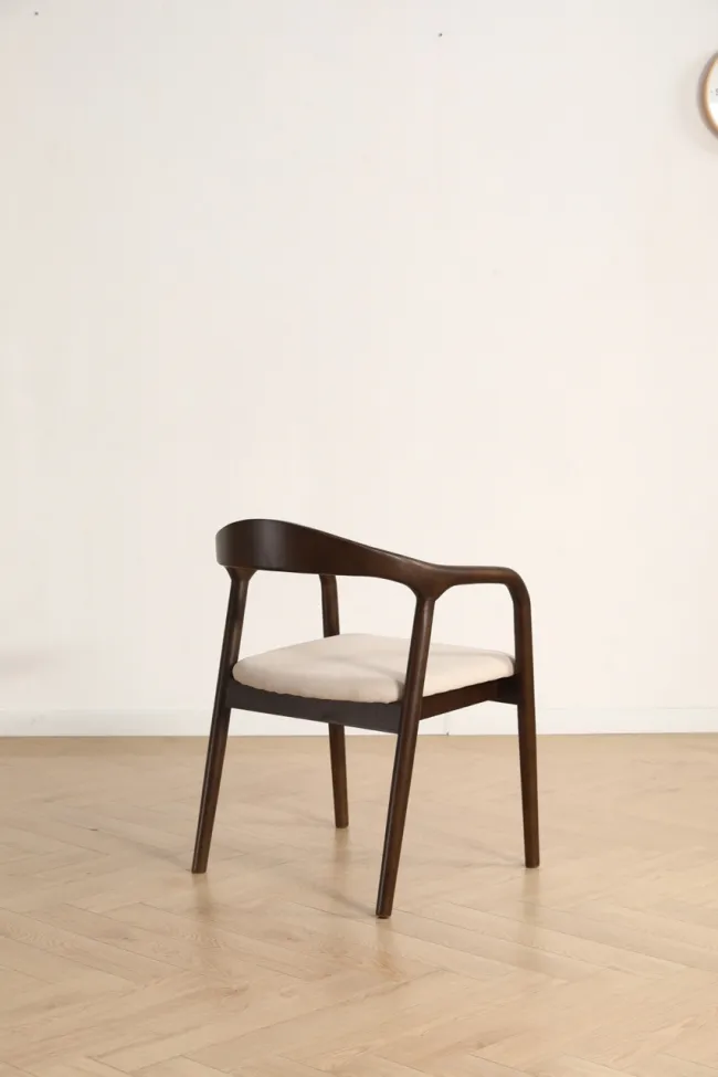 Karmstol - Aspa (mörkbrun/beige) - 2 st
